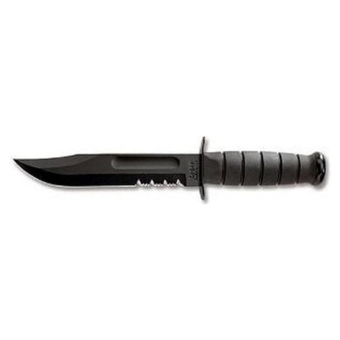 Cuchillo de Combate KA-BAR 1214CP Negro Serrado 17.78 cm