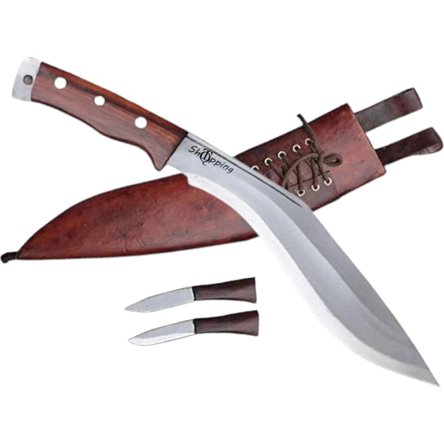 Cuchillo Kukri Afghan QT Shopping 11 cm Acero Carbono Funda