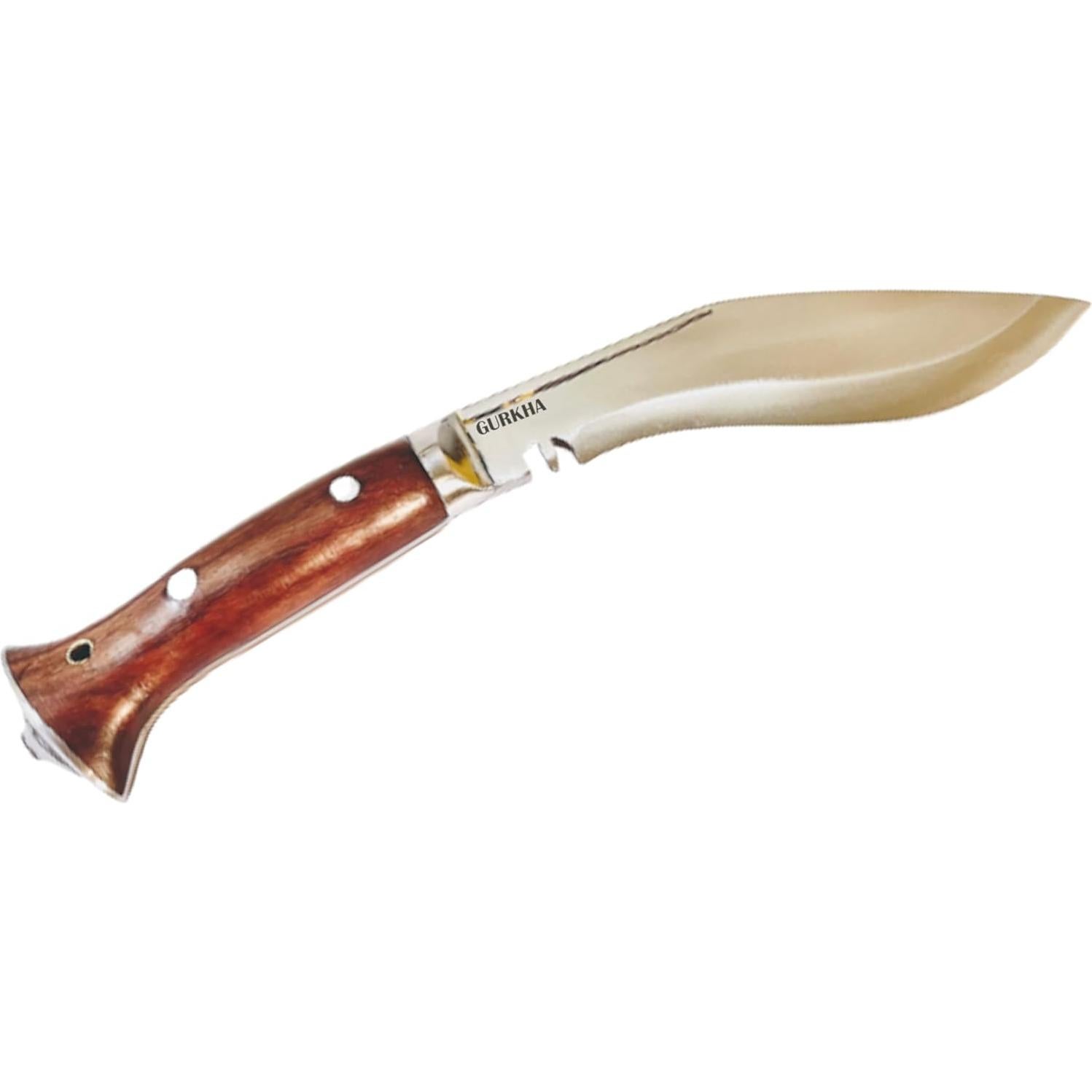 Cuchillo Kukri Gurkha Auténtico 5.5" Hoja Full Tang con Funda