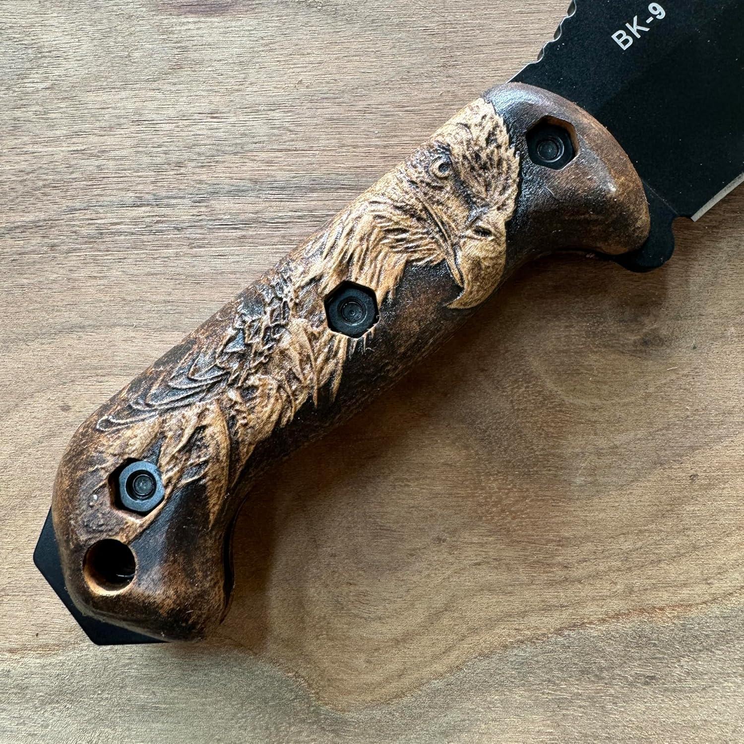 Escalas de Madera para Cuchillos Ka-Bar Becker BK2 BK7 BK9