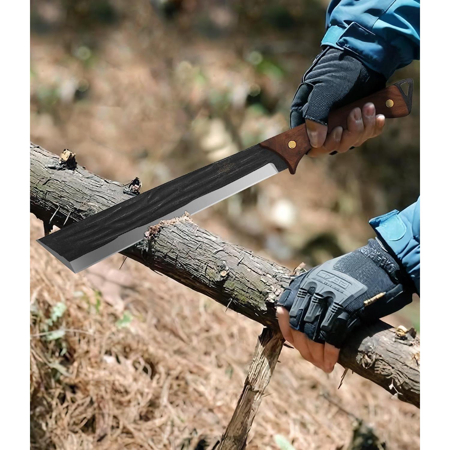 Machete WICING 42.4 cm y Cuchillo Fijo 23.6 cm Acero Inoxidable