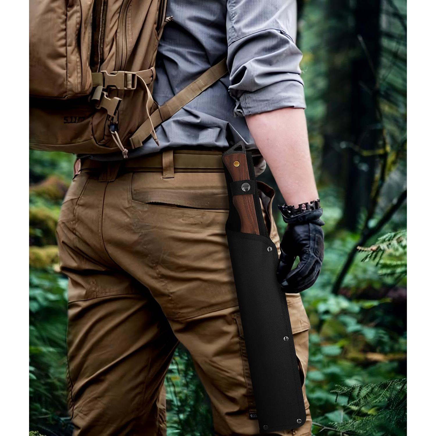 Machete WICING 42.4 cm y Cuchillo Fijo 23.6 cm Acero Inoxidable