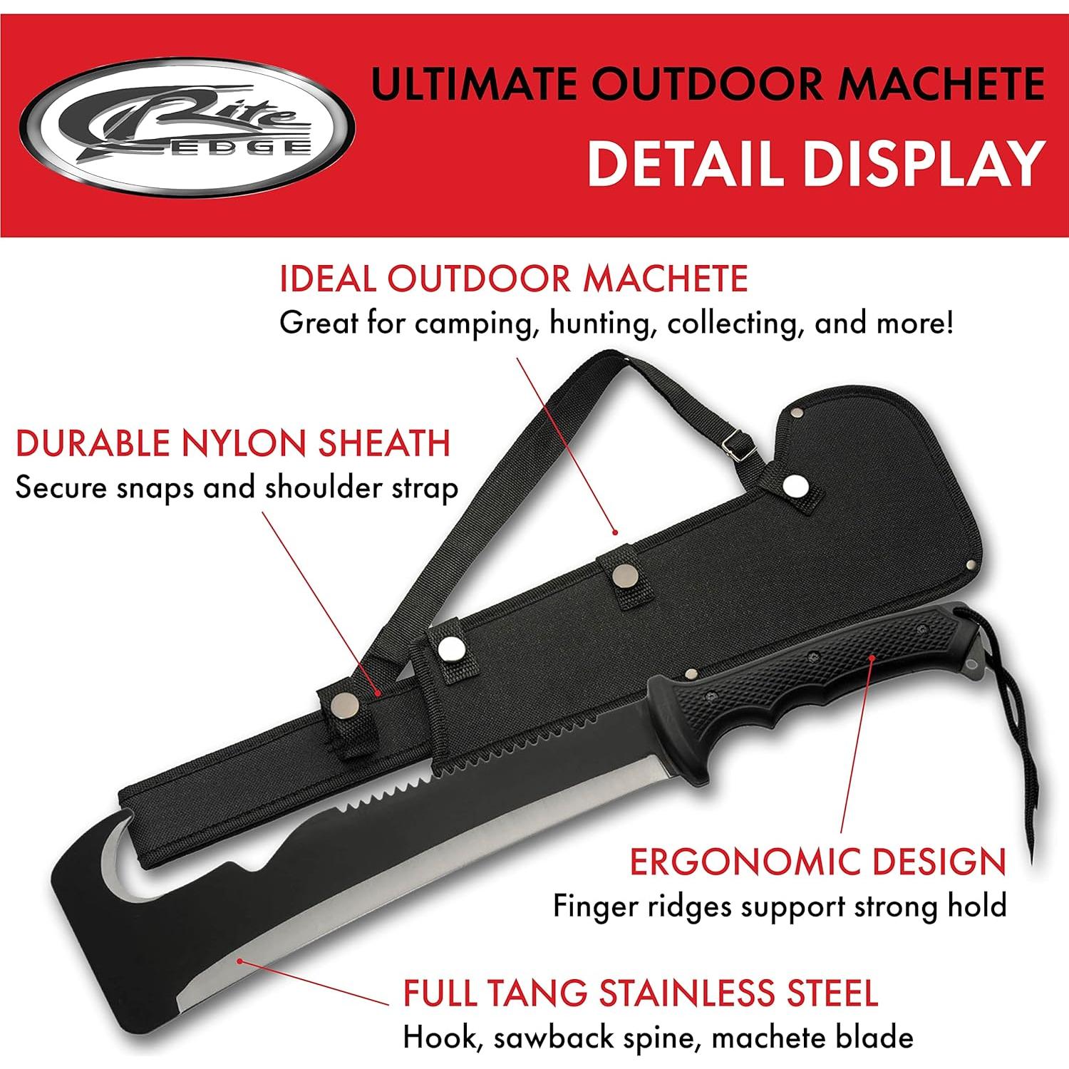Machete de Supervivencia Szco Supplies 49.5 cm con Funda