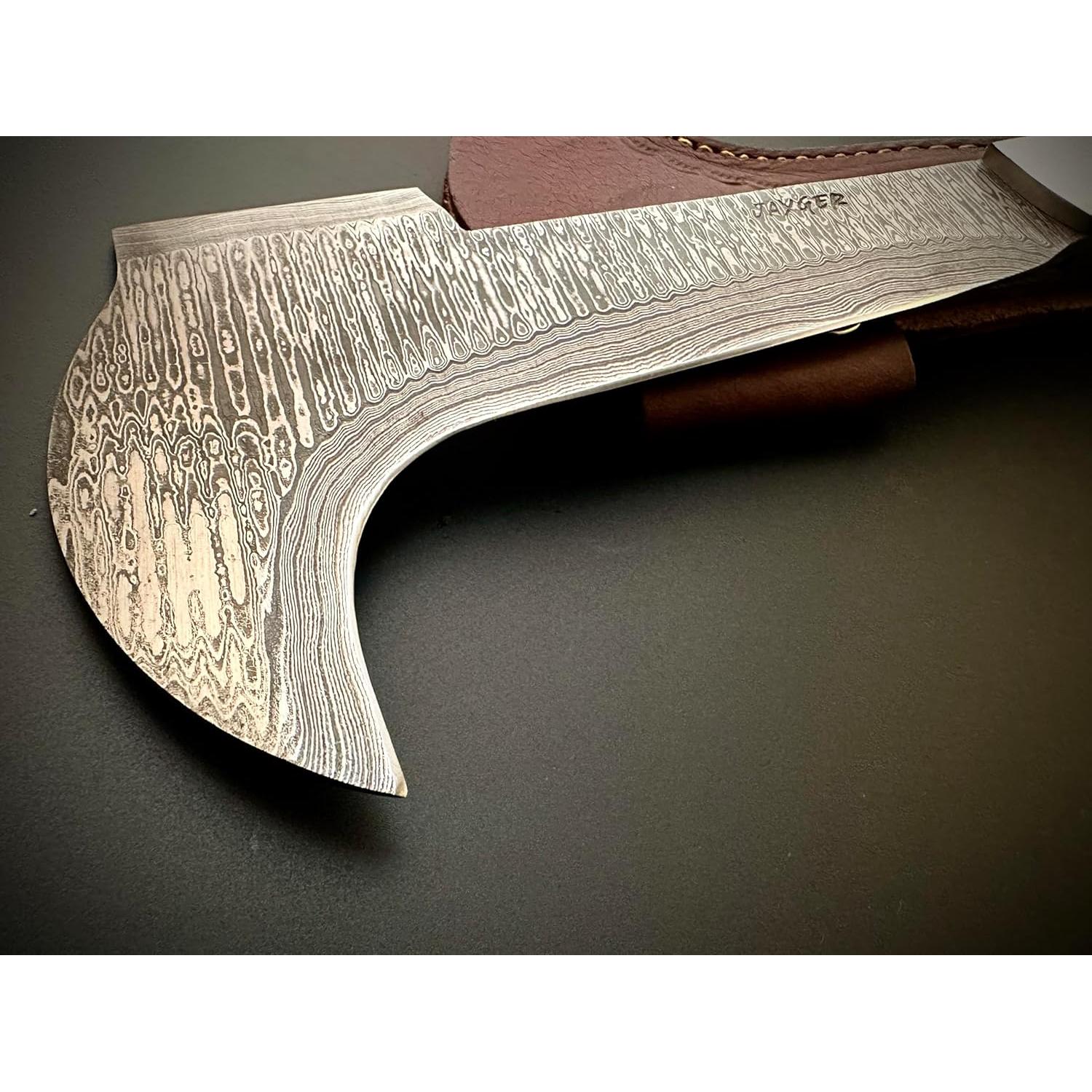 Machete Billhook Jayger de Acero Damasco 30.48 cm con Funda