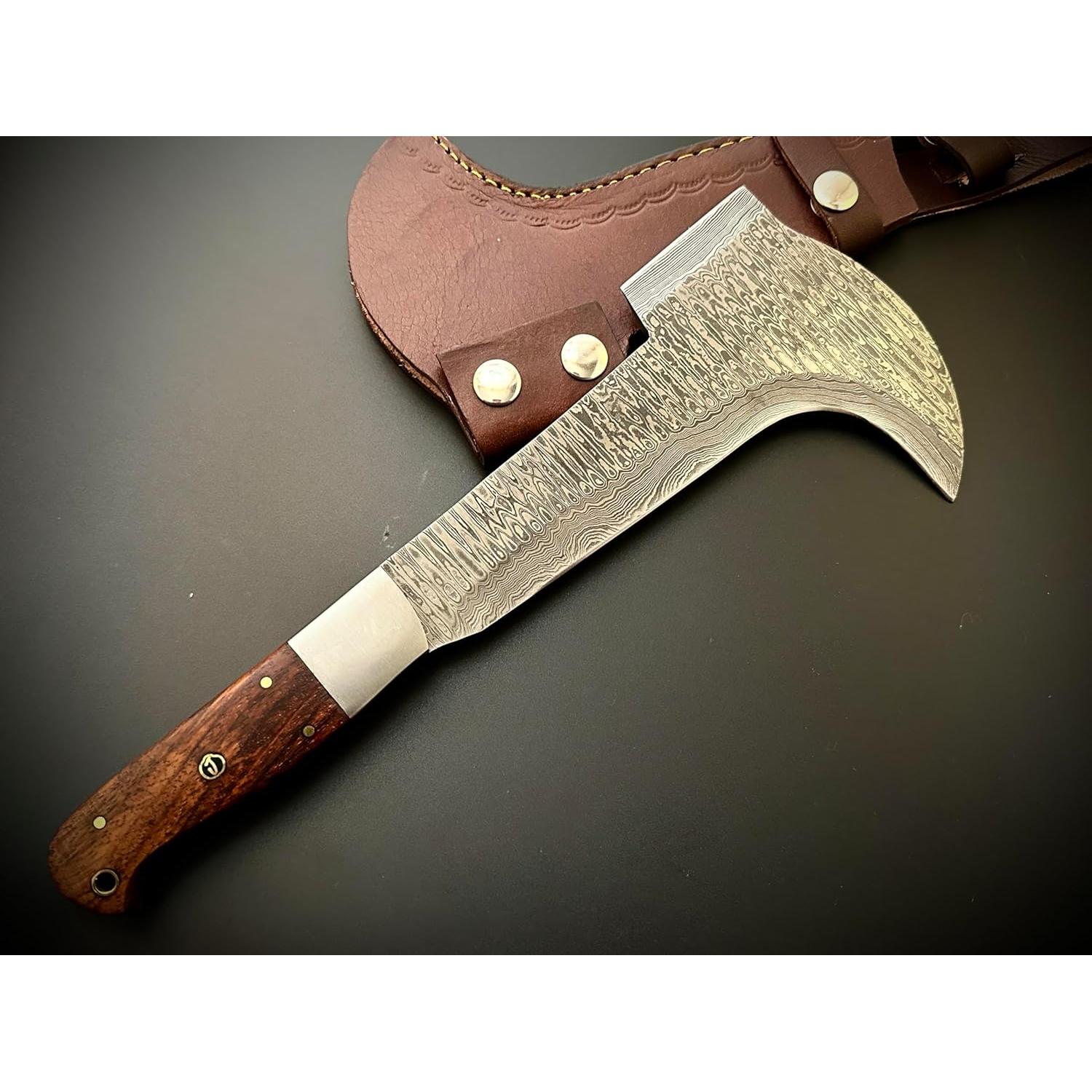 Machete Billhook Jayger de Acero Damasco 30.48 cm con Funda