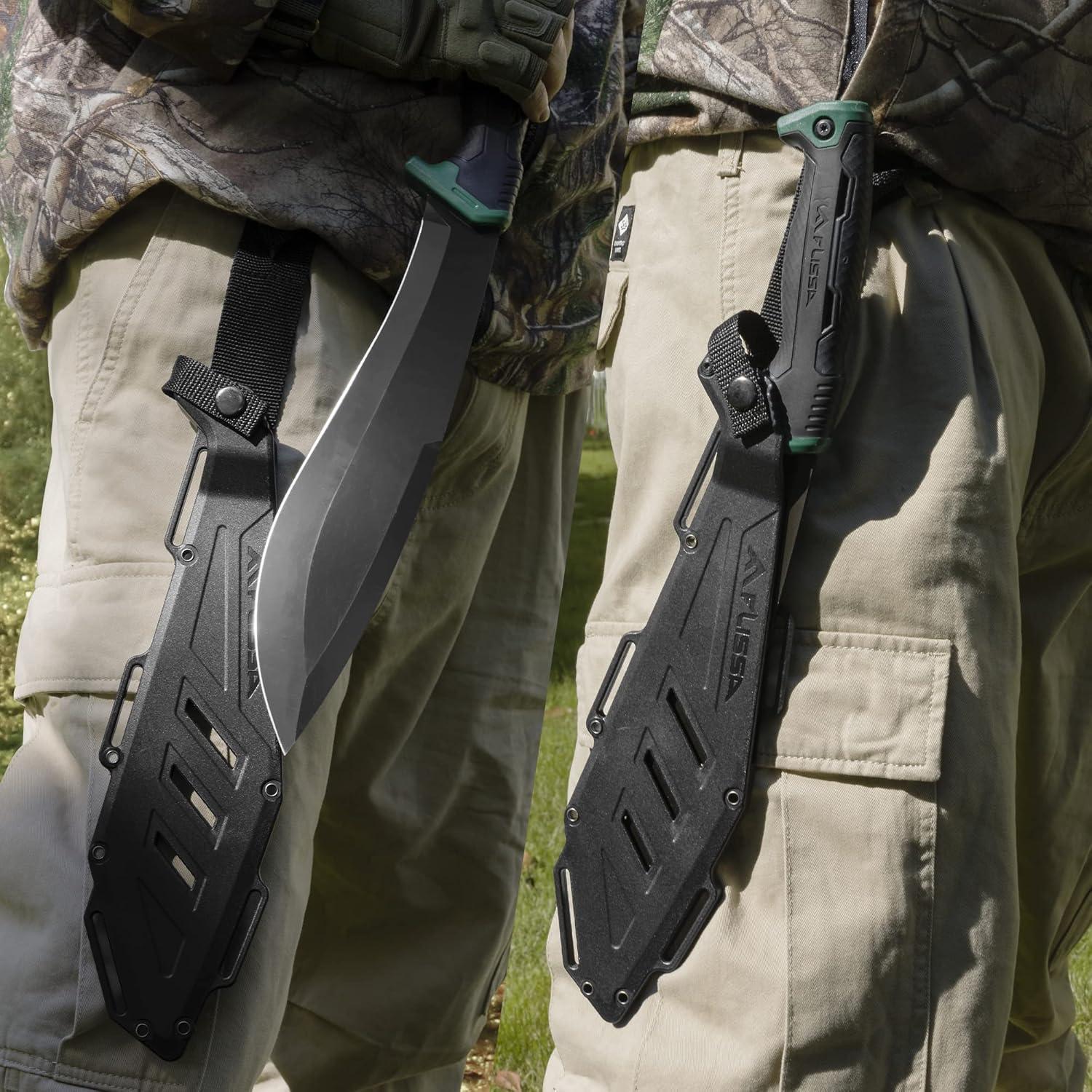 Cuchillo de Caza Bowie y Machete FLISSA - Acero Inoxidable