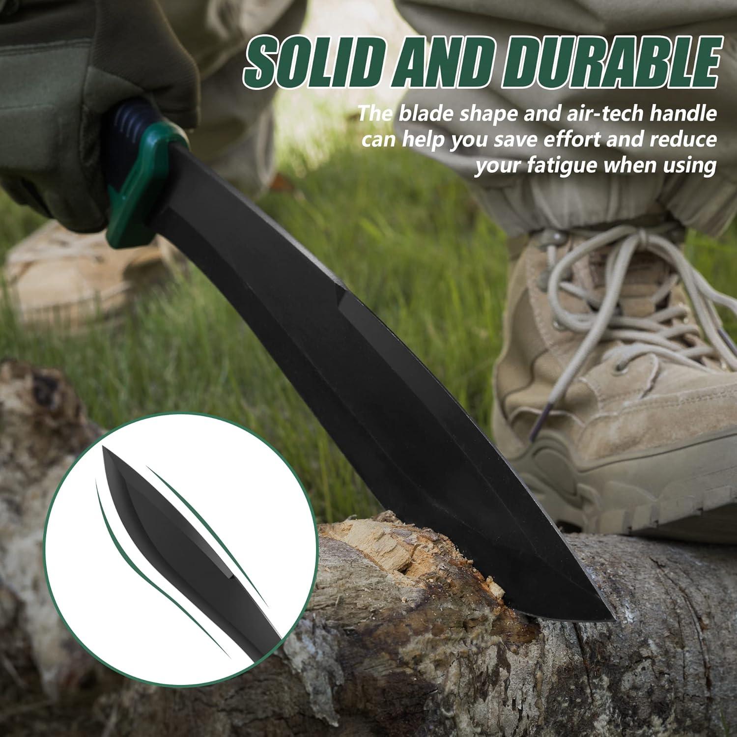 Cuchillo de Caza Bowie y Machete FLISSA - Acero Inoxidable