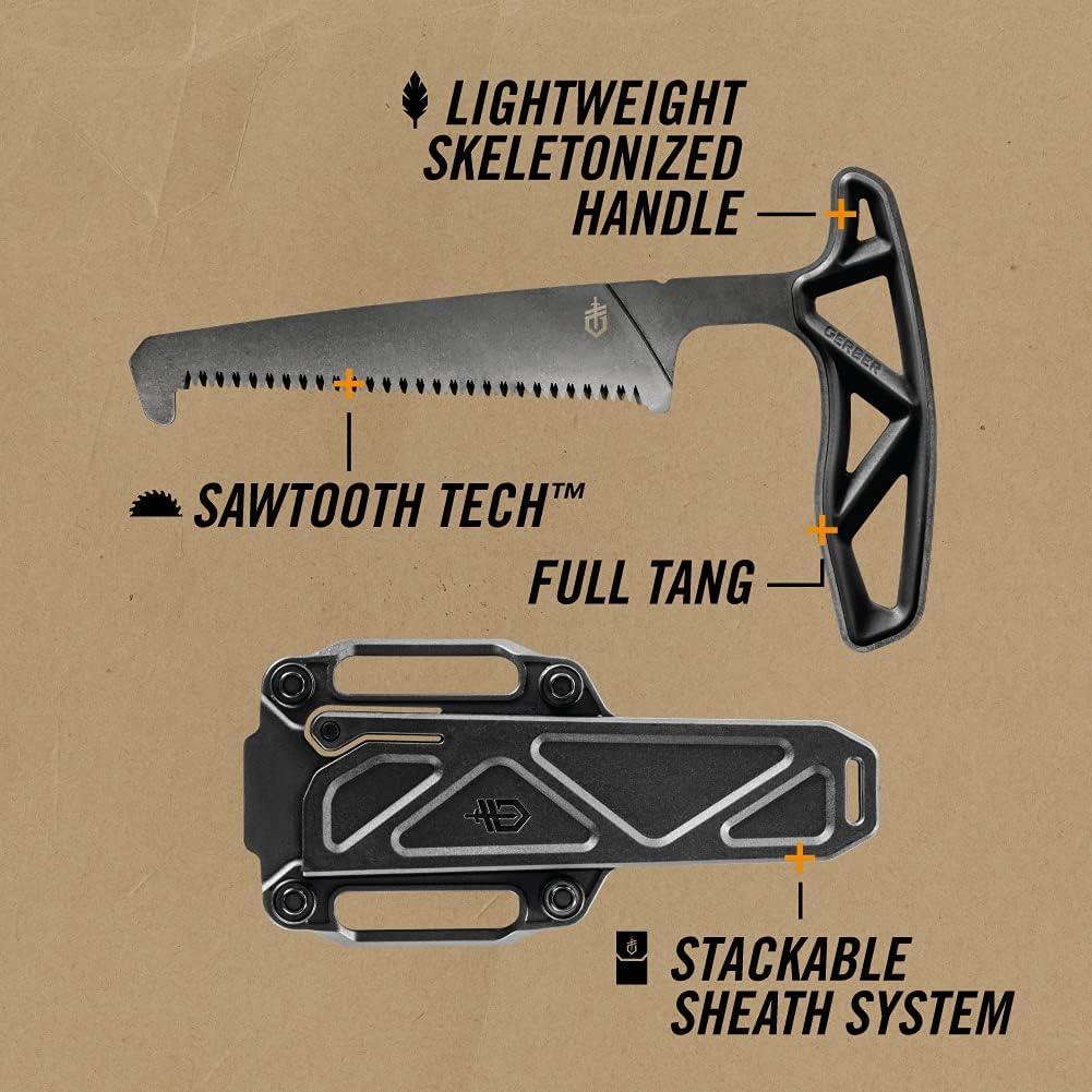 Conjunto de Cuchillo y Sierra Gerber EXO MOD para Caza