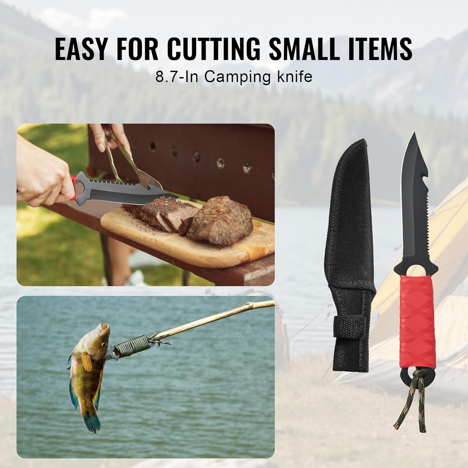 Conjunto de Hacha y Cuchillo de Camping VEVOR 40.64 cm