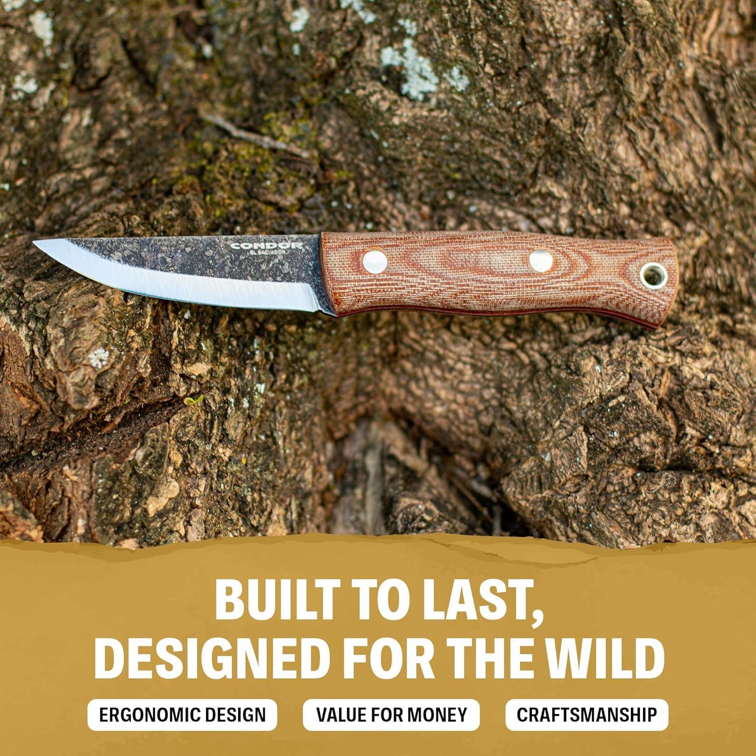 Cuchillo Puukko Trivittata Condor - Hoja 8.81 cm - Mango Micarta