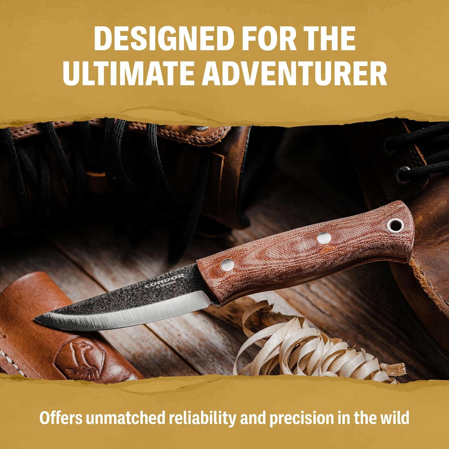 Cuchillo Puukko Trivittata Condor - Hoja 8.81 cm - Mango Micarta