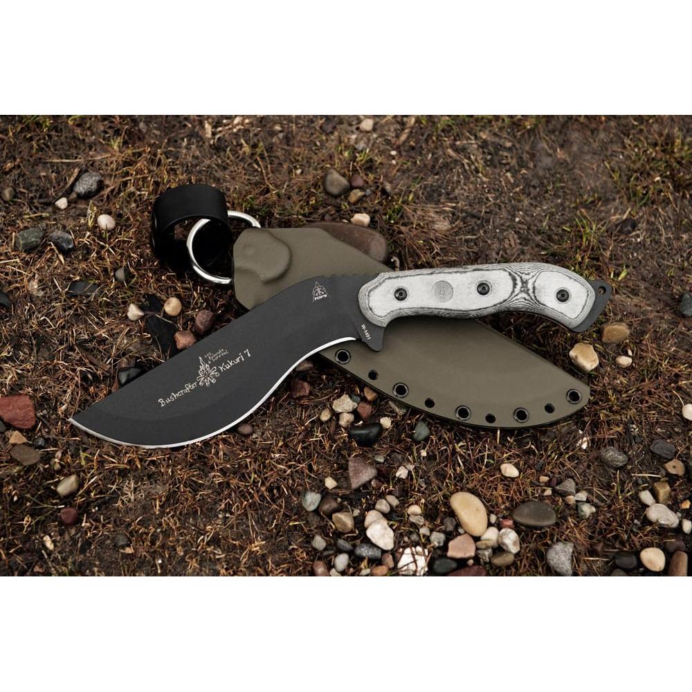 Cuchillo Fijo TOPS Knives Bushcrafter Kukri 19.7cm Acero 1095HC