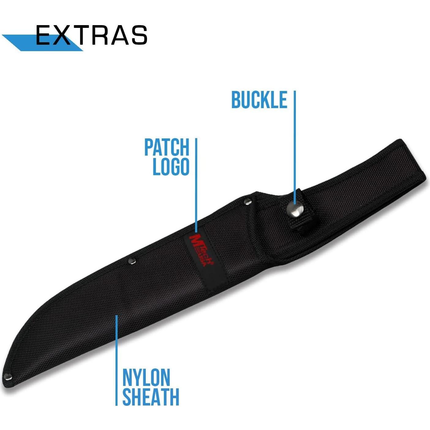 Cuchillo Fijo MTech USA MT-20-39 Acero Inoxidable Negro 35.56 cm