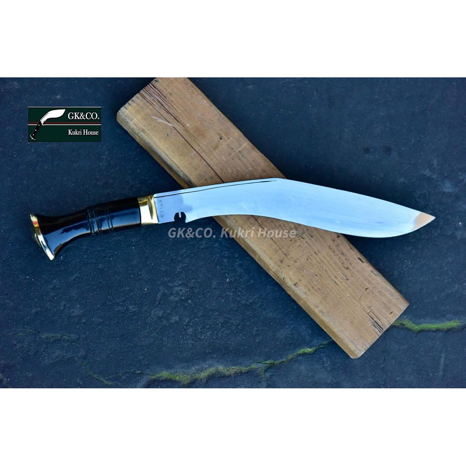 Cuchillo Kukri GK&CO. 33cm Hoja Acero Carbono Hecho a Mano