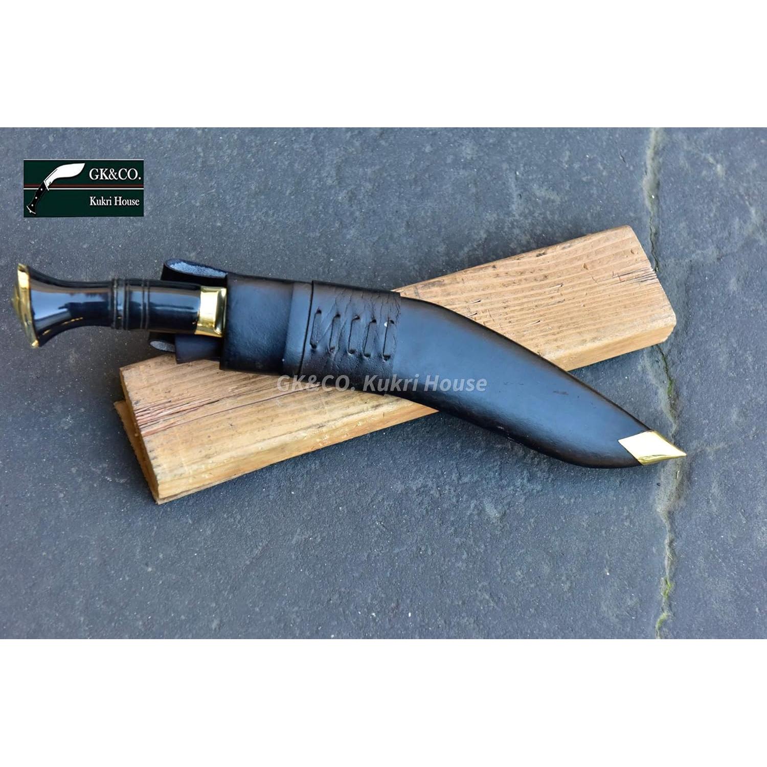 Cuchillo Kukri GK&CO. 33cm Hoja Acero Carbono Hecho a Mano