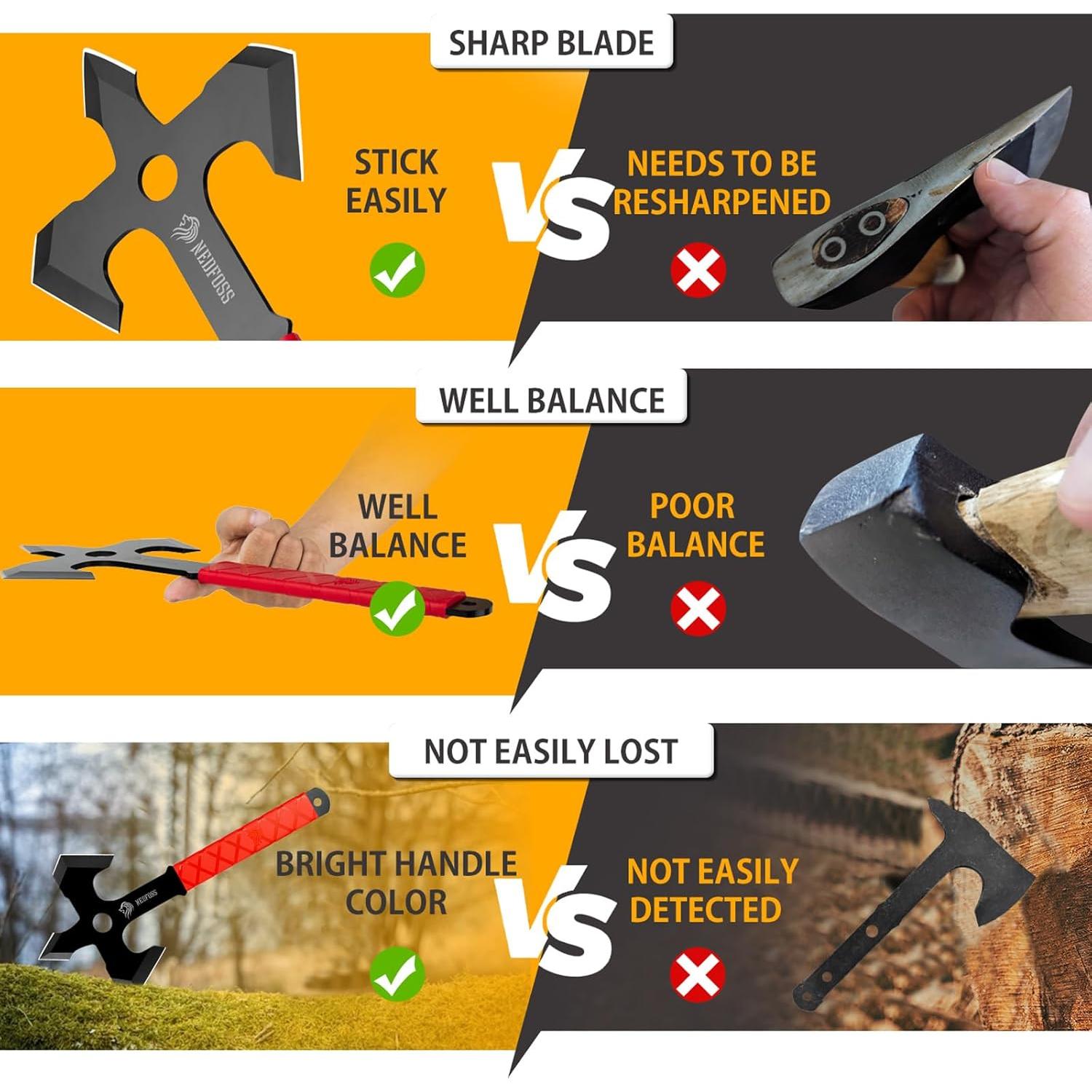 Set de Hachas de Lanzamiento NedFoss 3 Piezas con Funda