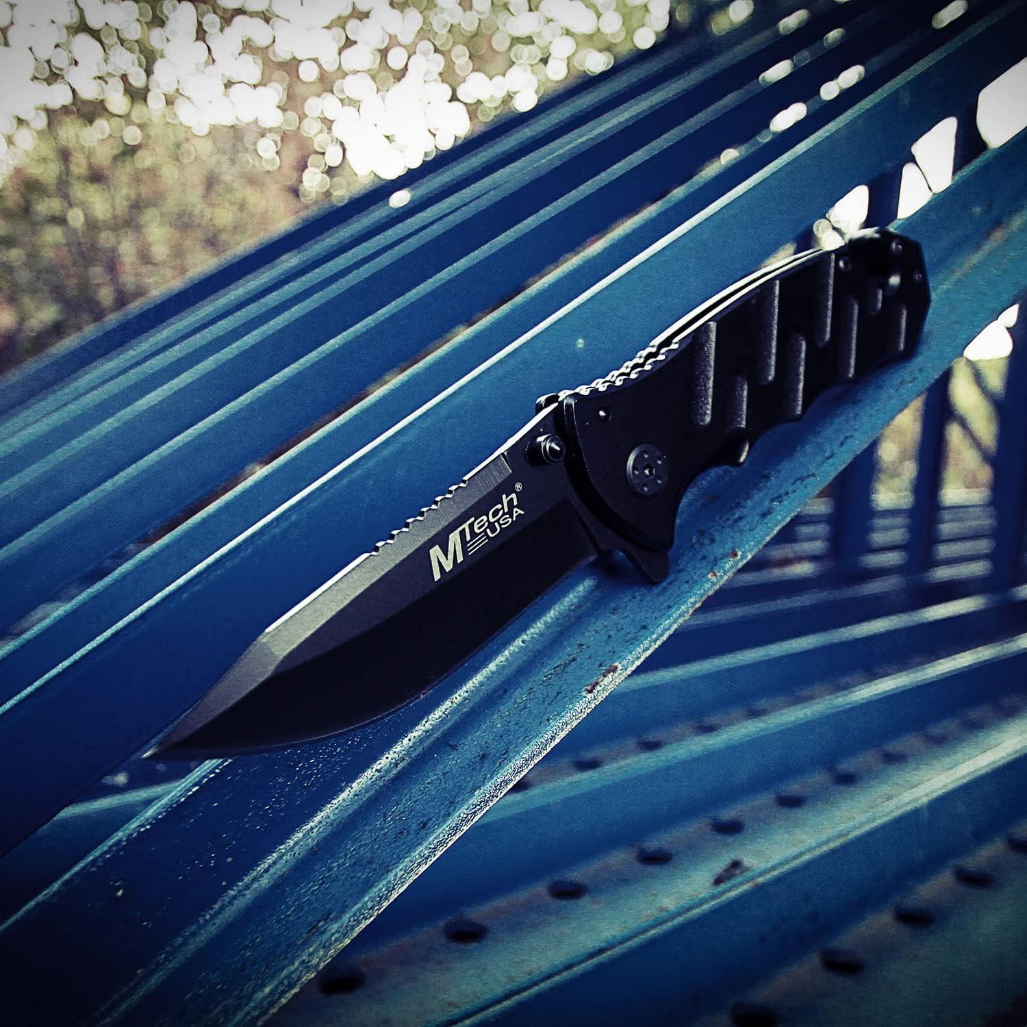 Cuchillo de Rescate Táctico MTech MT-424BK Negro 8.3cm