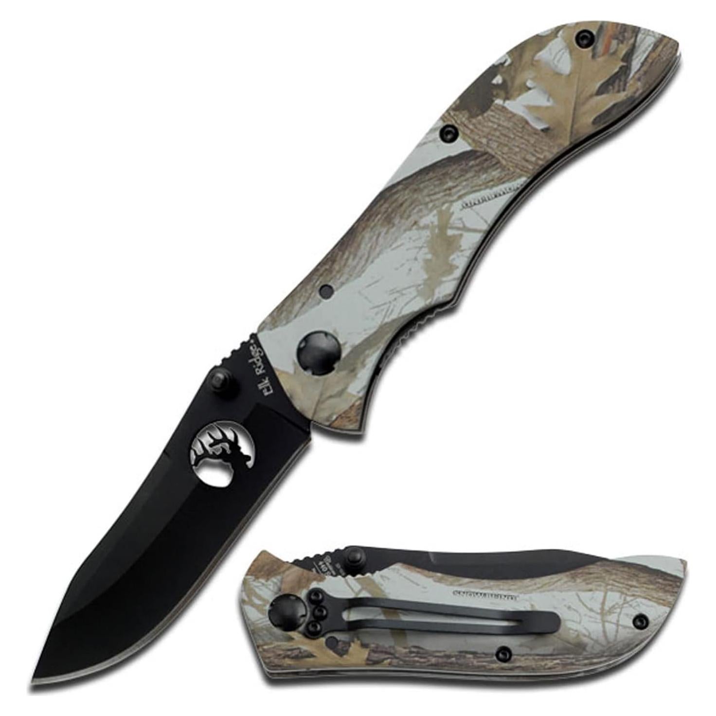 Cuchillo Plegable Manual Elk Ridge ER-015 - Acero Inoxidable 7.92 cm