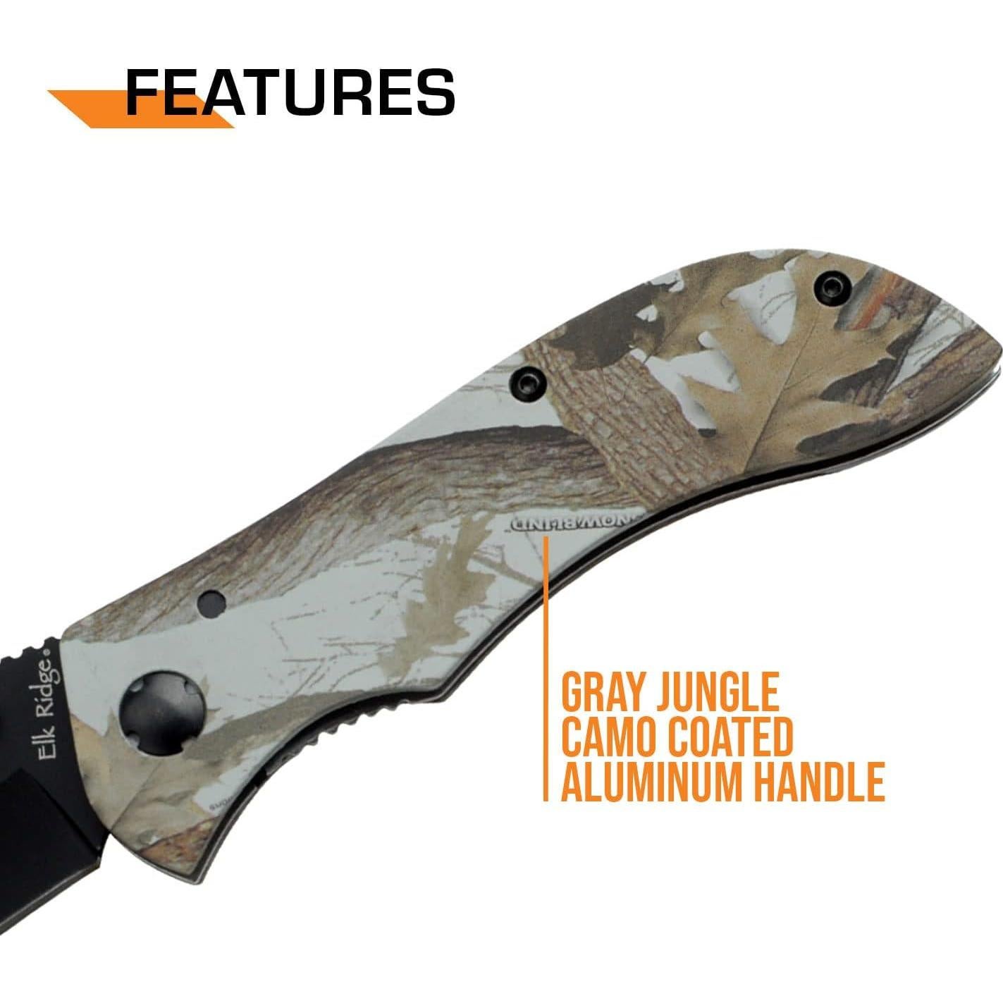 Cuchillo Plegable Manual Elk Ridge ER-015 - Acero Inoxidable 7.92 cm