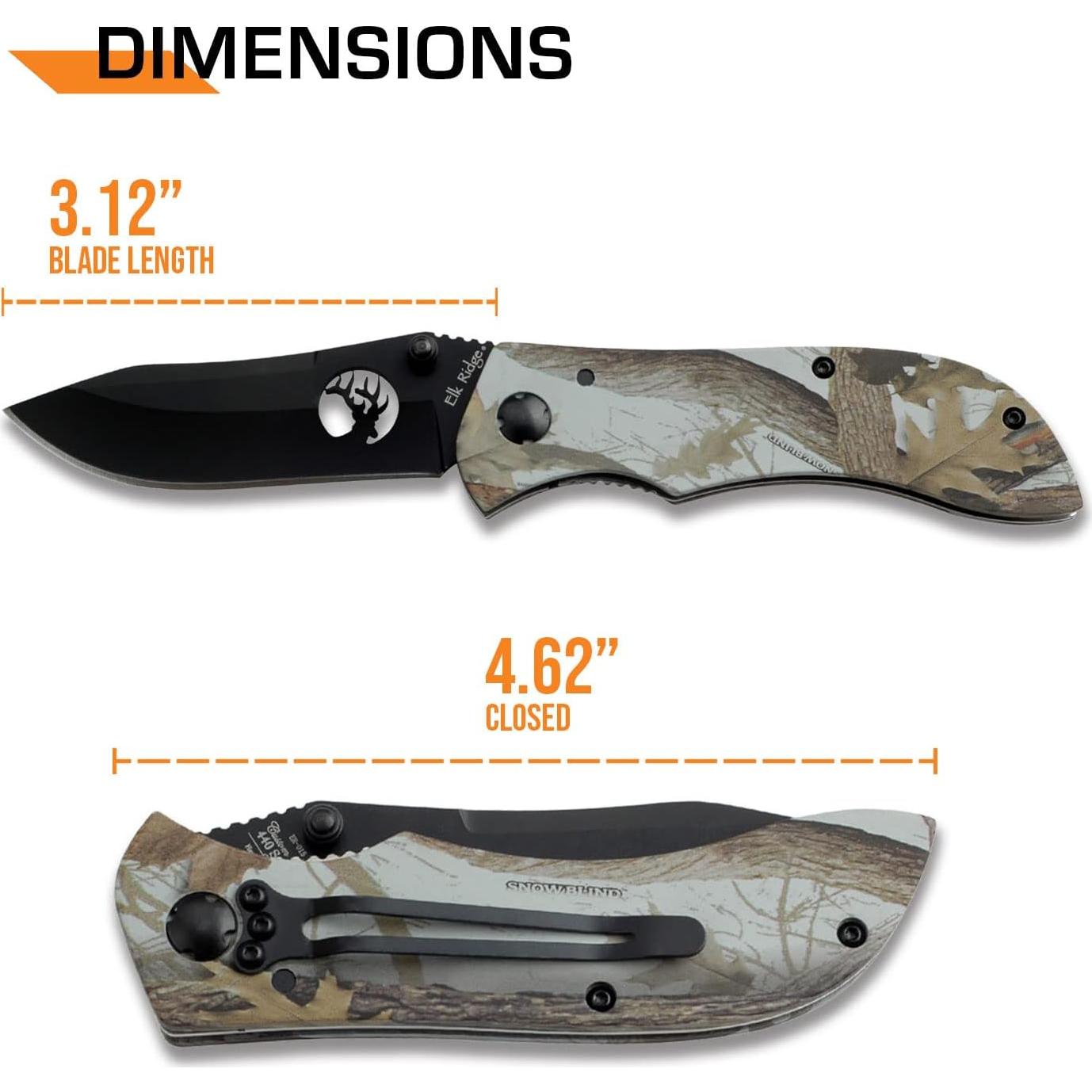 Cuchillo Plegable Manual Elk Ridge ER-015 - Acero Inoxidable 7.92 cm