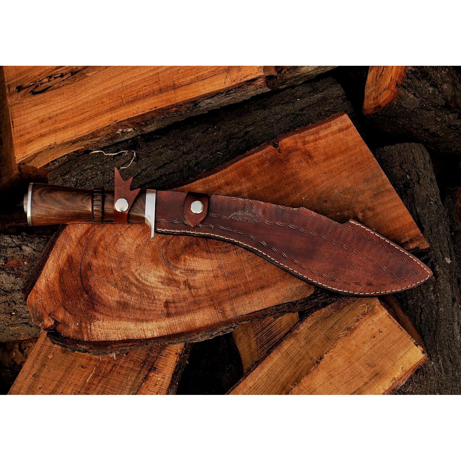 Cuchillo Kukri Prime Damascus 29 cm Acero Inoxidable con Funda