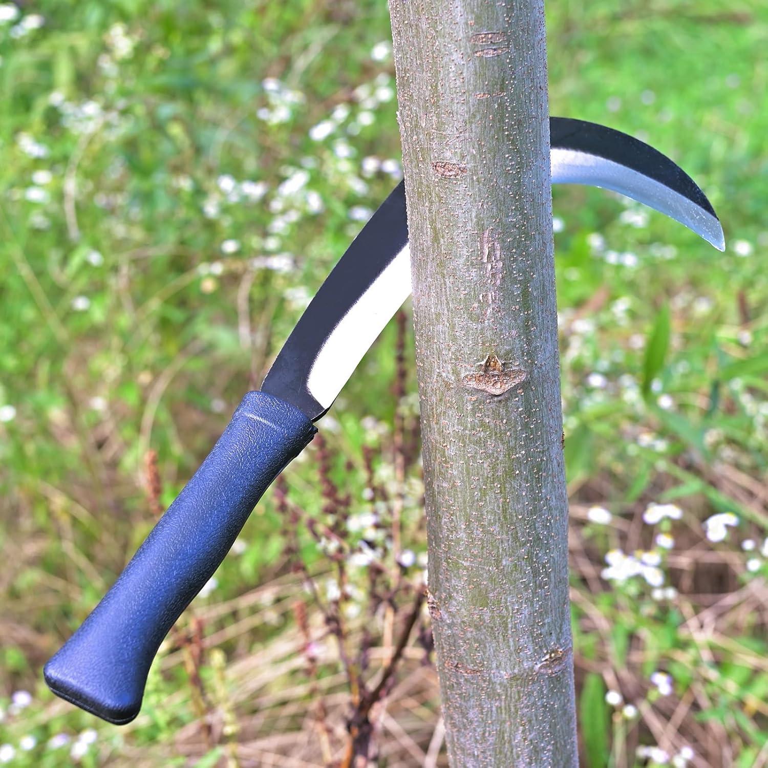 Hoz de Gancho EcoDigiLife 14" Acero al Carbono Mango Goma