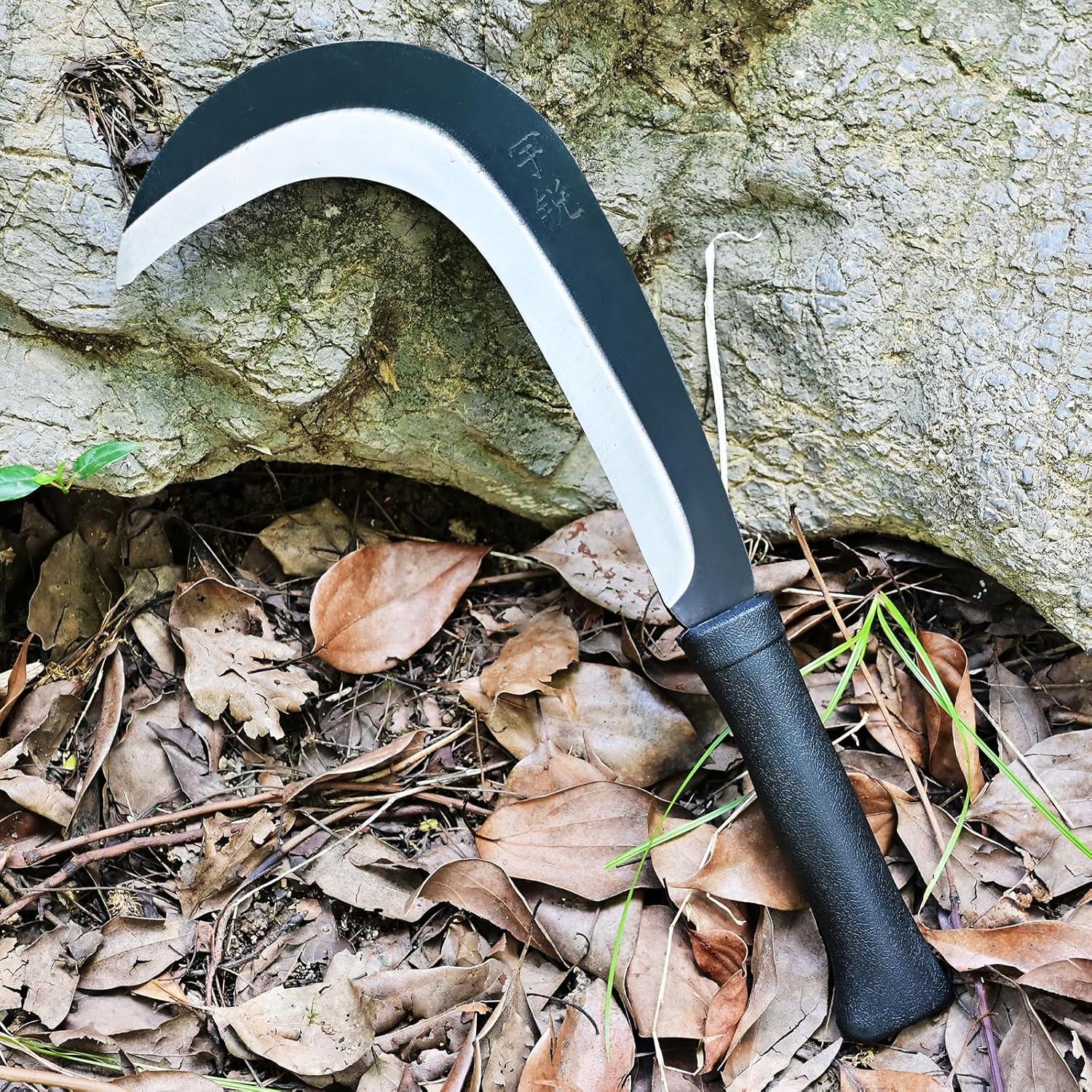 Hoz de Gancho EcoDigiLife 14" Acero al Carbono Mango Goma