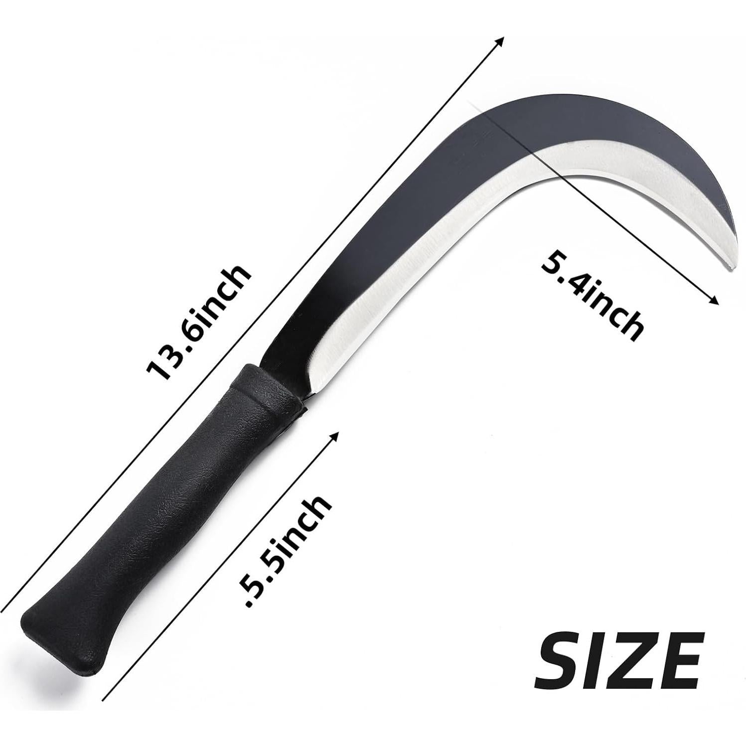 Hoz de Gancho EcoDigiLife 14" Acero al Carbono Mango Goma