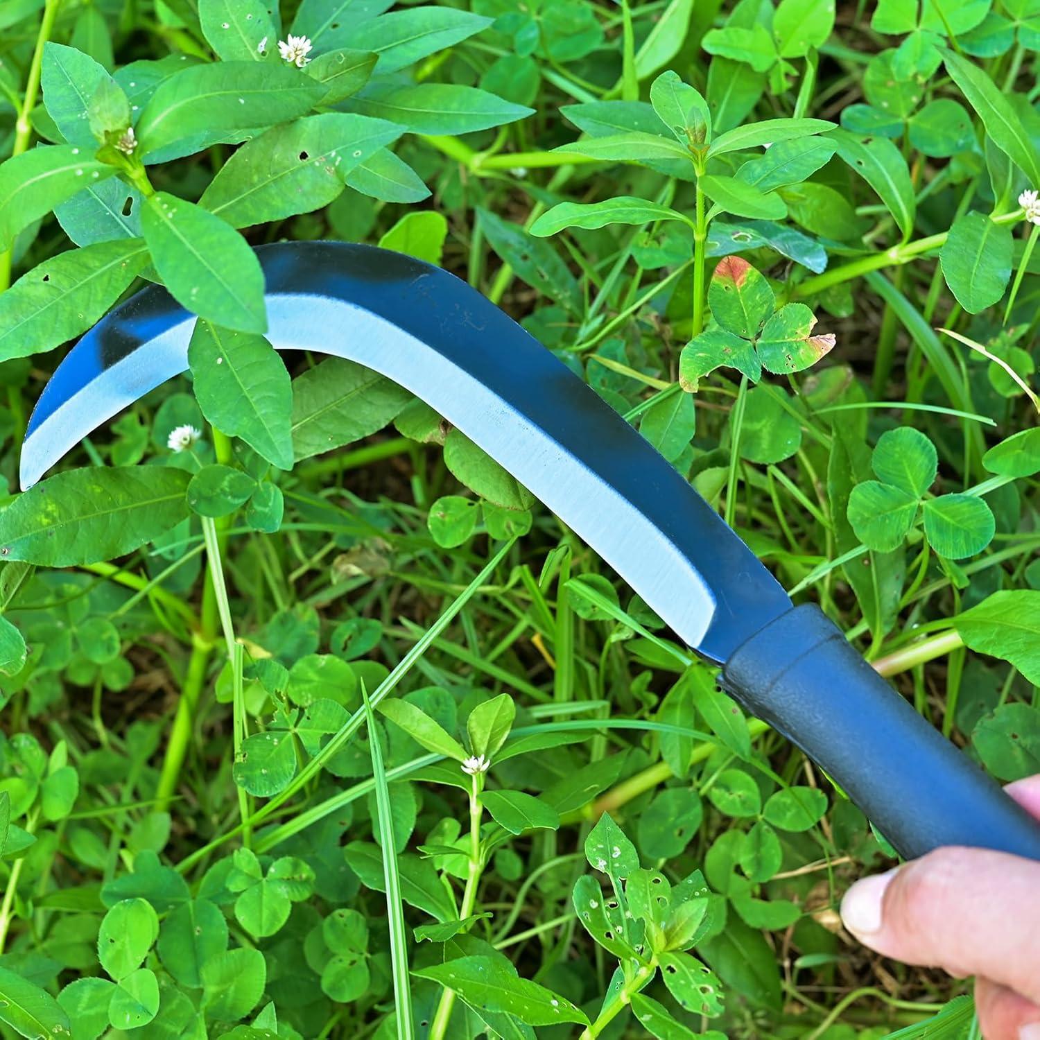 Hoz de Gancho EcoDigiLife 14" Acero al Carbono Mango Goma