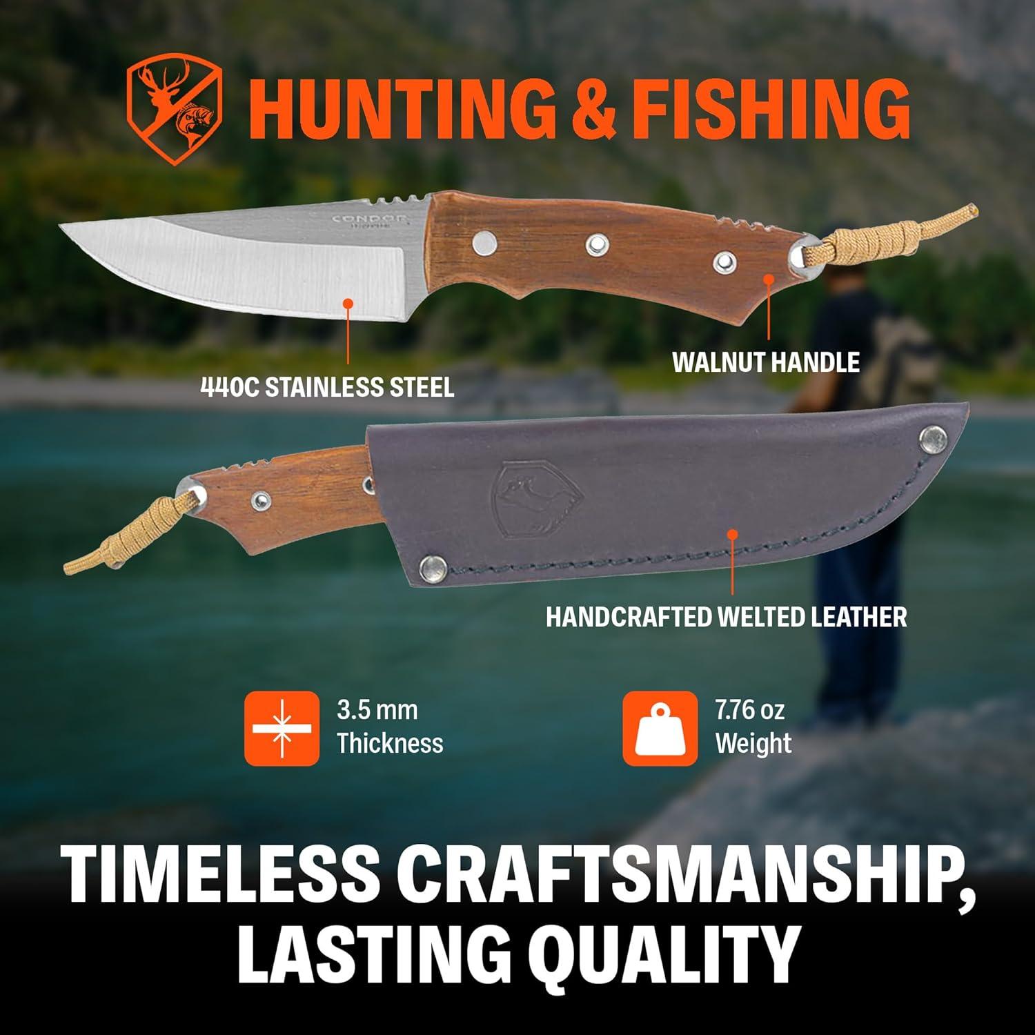 Cuchillo de Caza Condor Tool & Knife CTK1164254C - Acero 440C