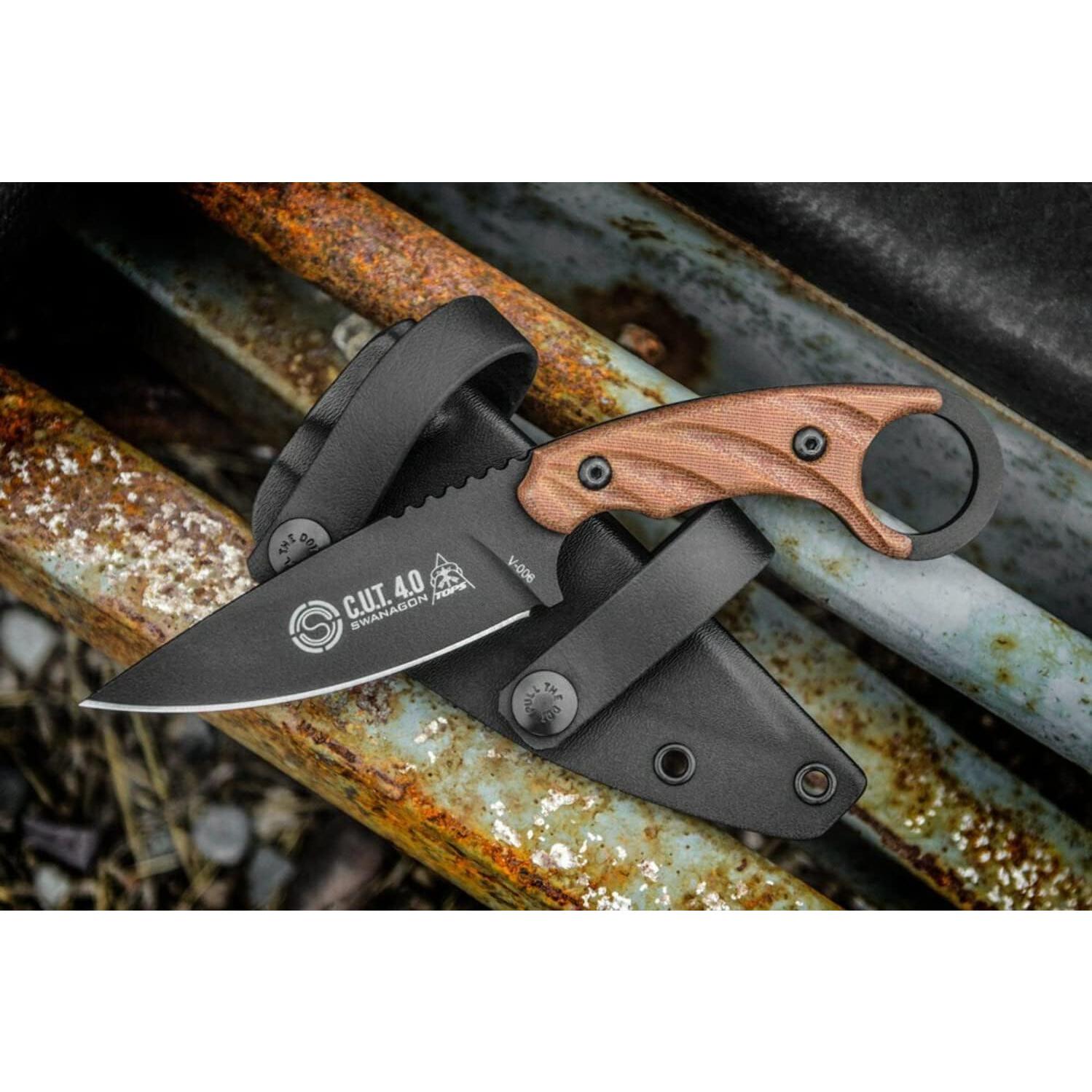 Cuchillo Fijo TOPS Knives Cut 4.0 Full Tang 10.8 cm