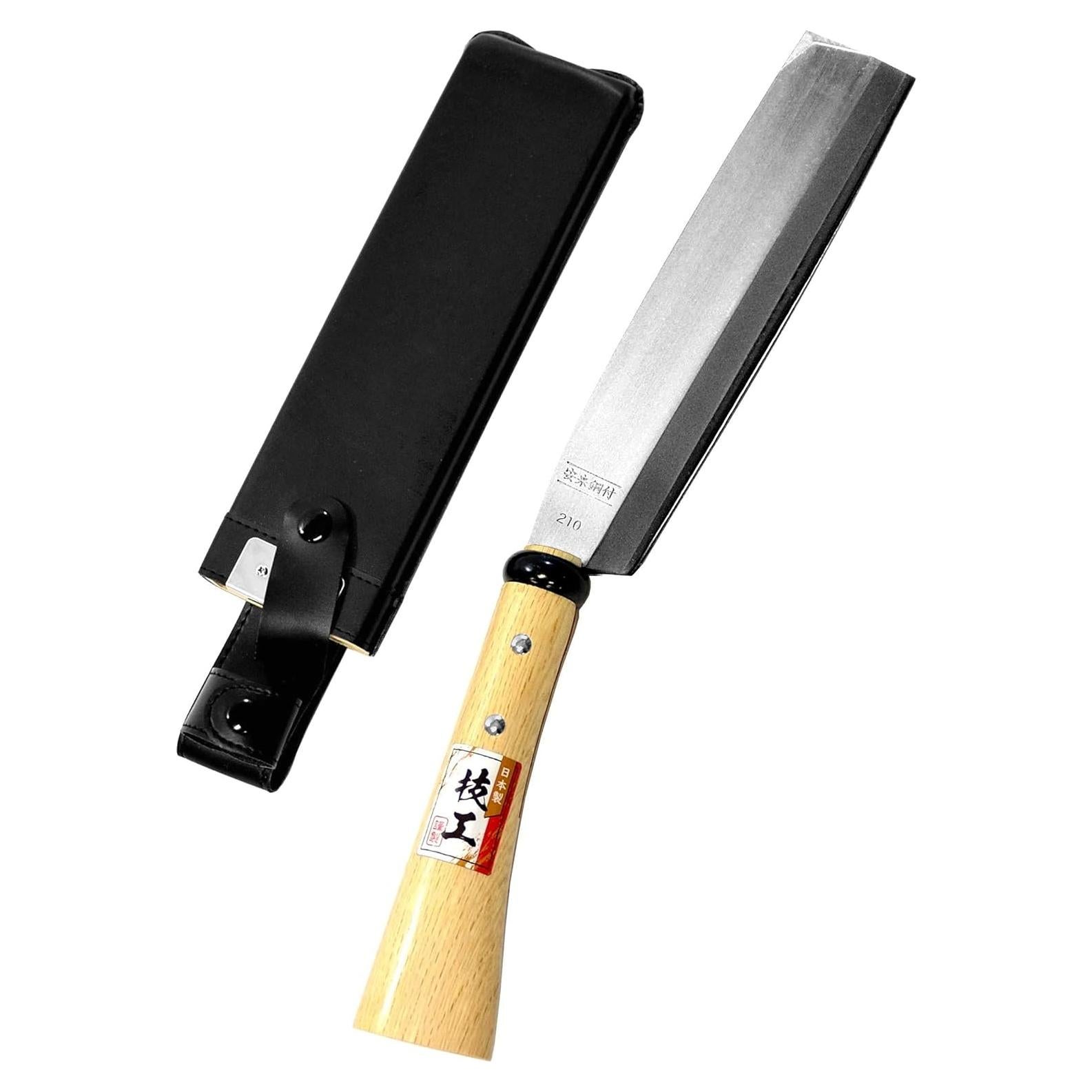 Hacha Nata Japonesa KAKURI 20.8 cm Acero Yasuki con Funda