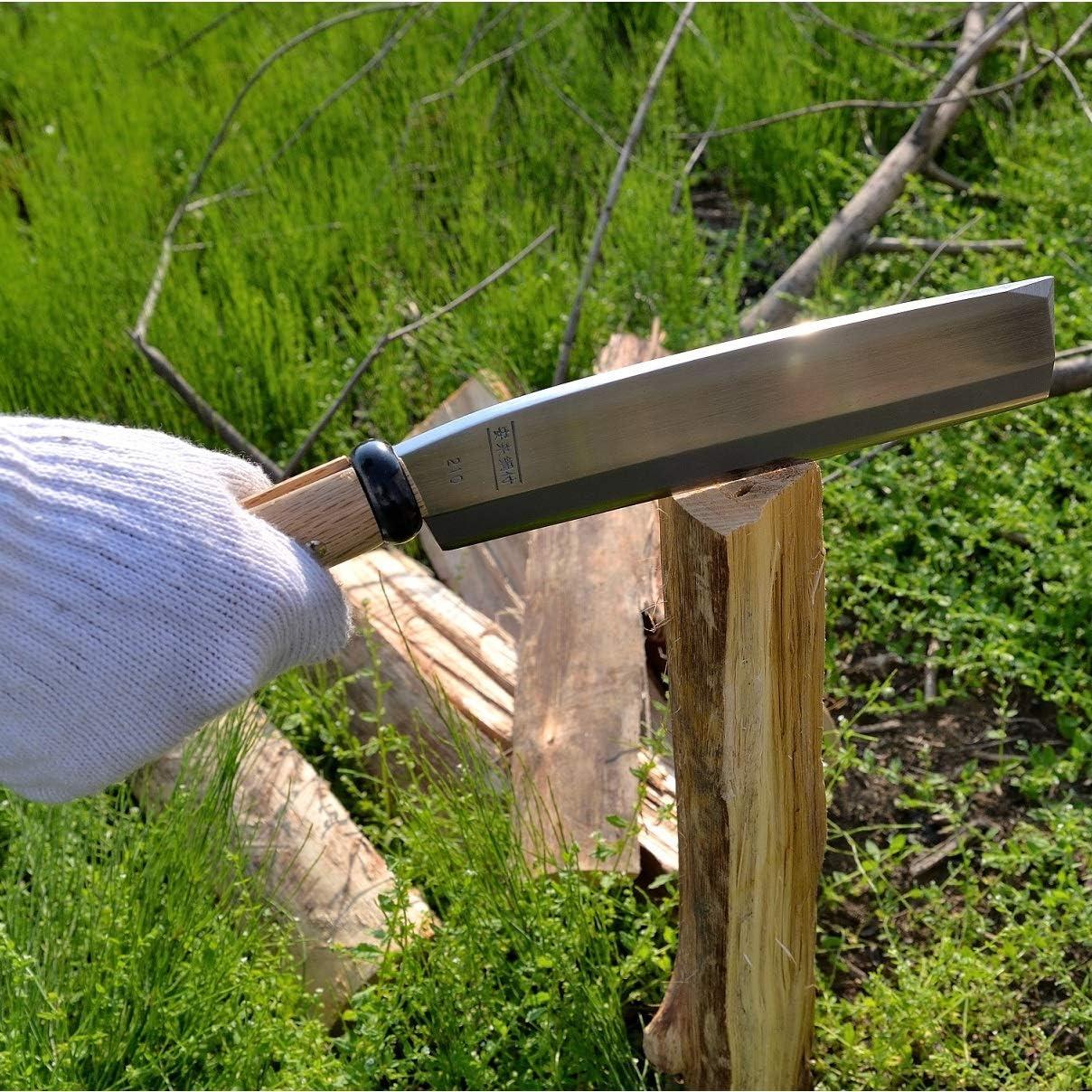 Hacha Nata Japonesa KAKURI 20.8 cm Acero Yasuki con Funda