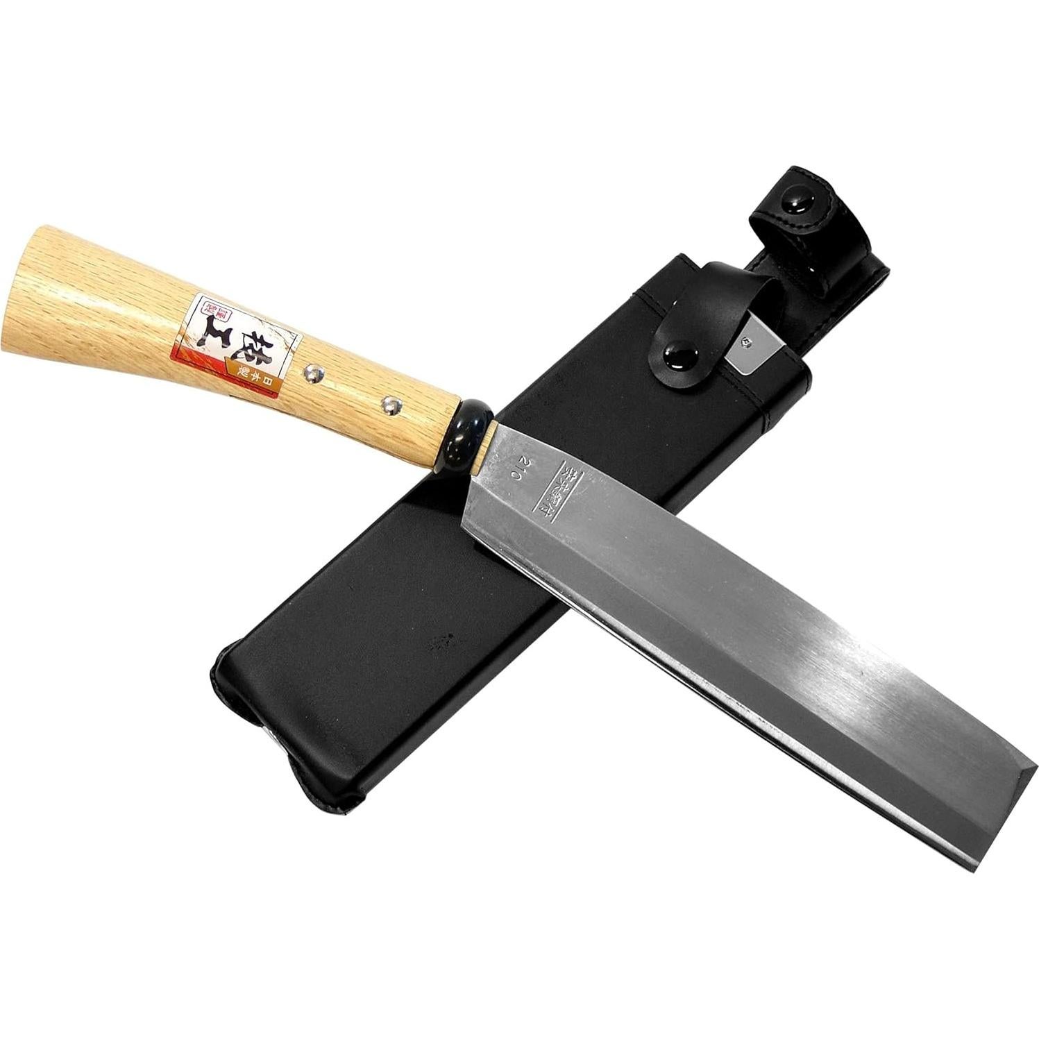 Hacha Nata Japonesa KAKURI 20.8 cm Acero Yasuki con Funda