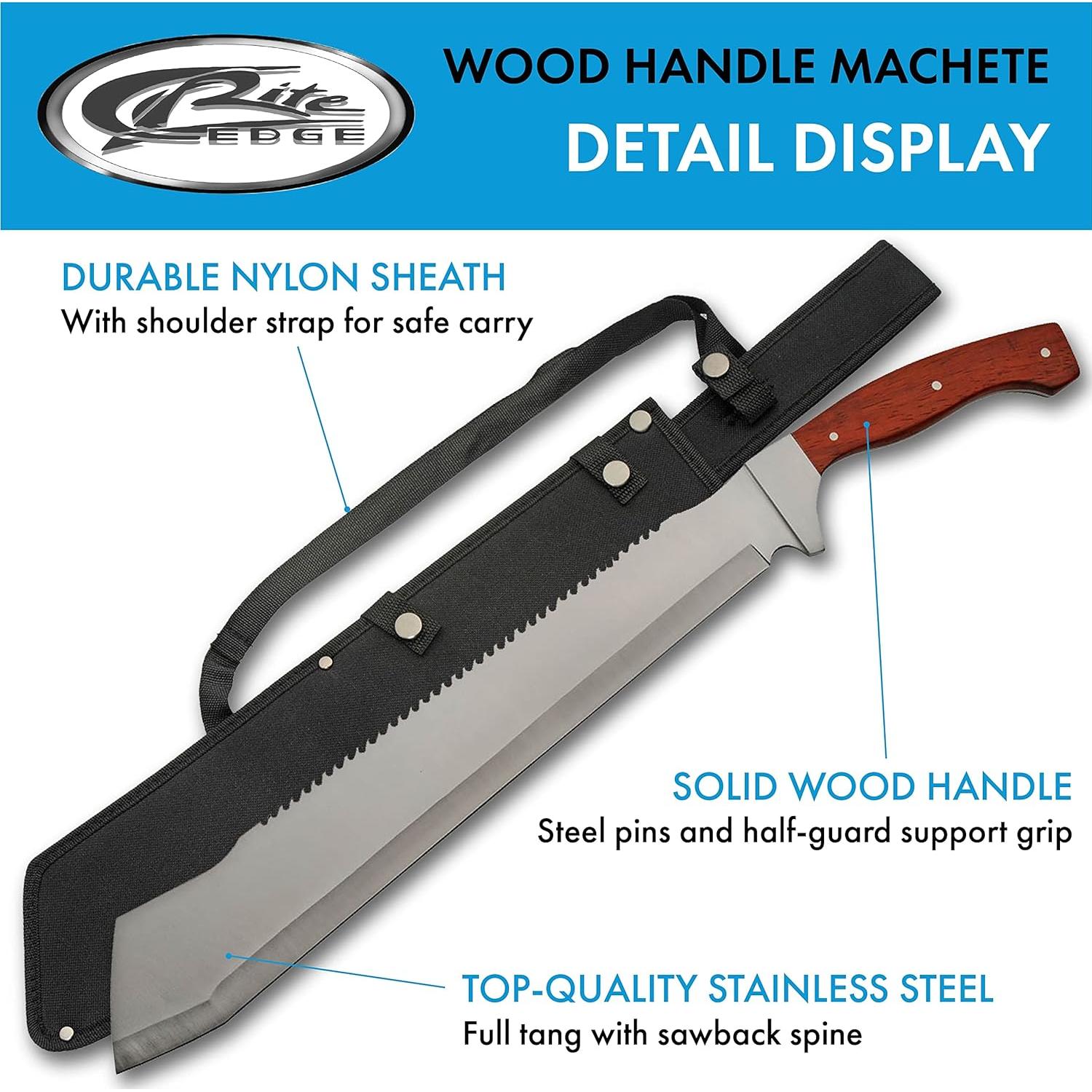 Machete Cleaver 63.5 cm SZCO Supplies con Mango de Madera