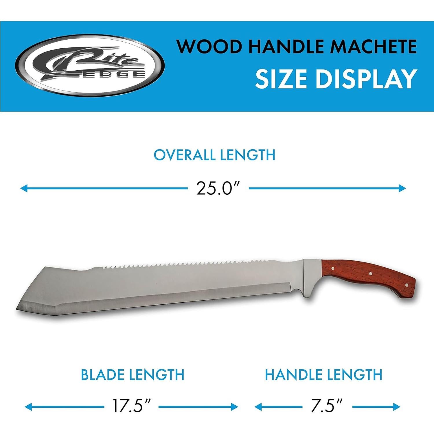 Machete Cleaver 63.5 cm SZCO Supplies con Mango de Madera