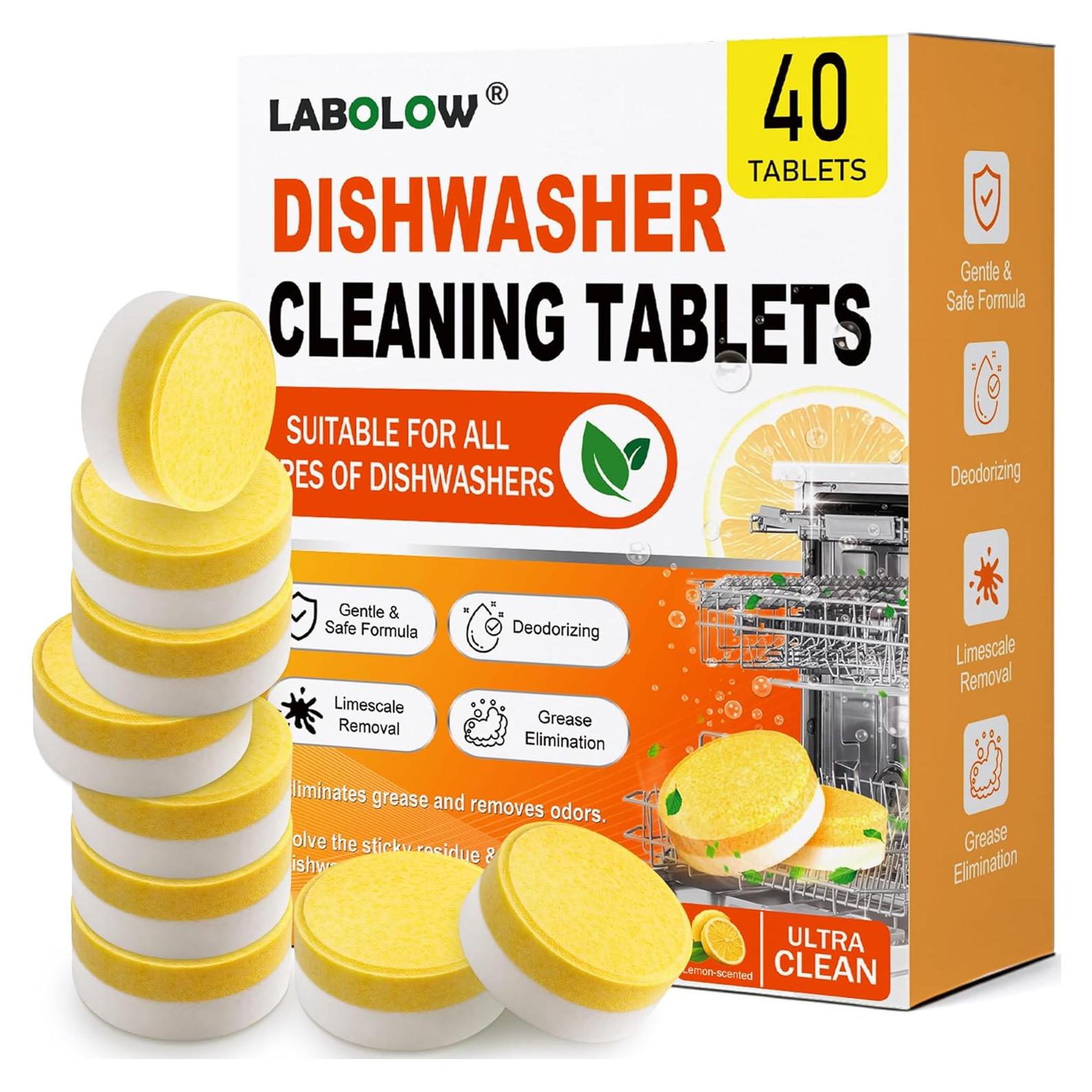 Tabletas Limpiadoras para Lavavajillas LABOLOW - 40 Unidades