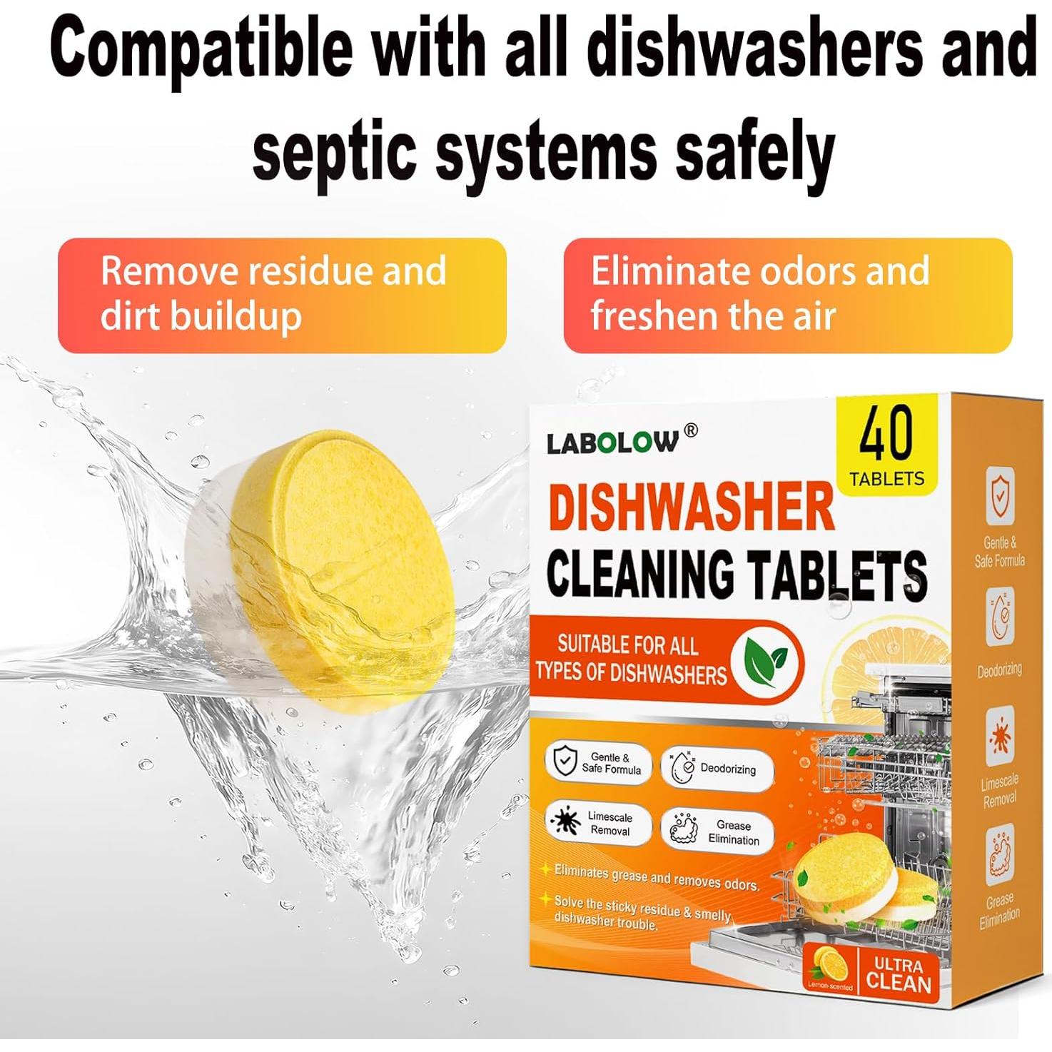 Tabletas Limpiadoras para Lavavajillas LABOLOW - 40 Unidades