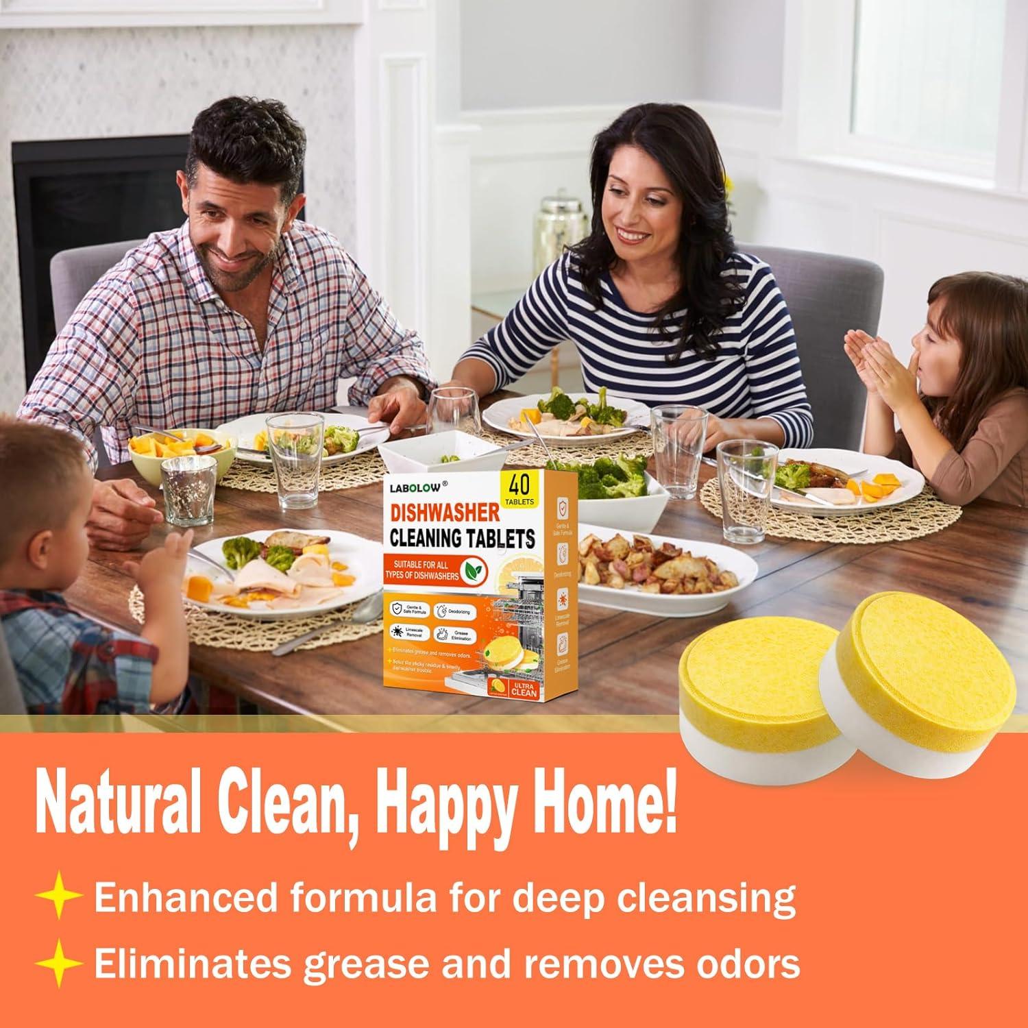 Tabletas Limpiadoras para Lavavajillas LABOLOW - 40 Unidades