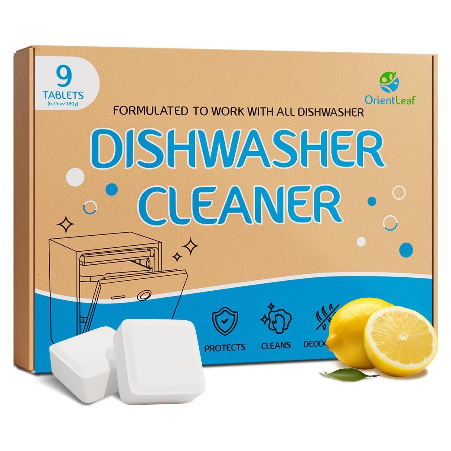 Tabletas de Limpieza para Lavavajillas OrientLeaf 9 Meses Aroma Limón