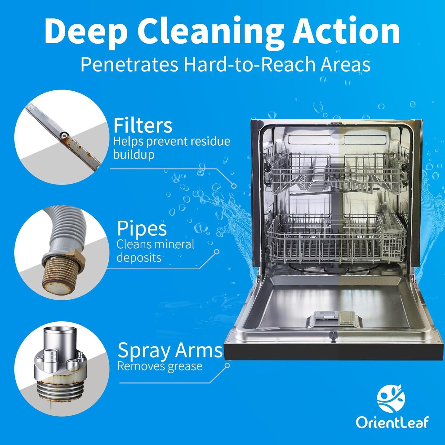 Tabletas de Limpieza para Lavavajillas OrientLeaf 9 Meses Aroma Limón