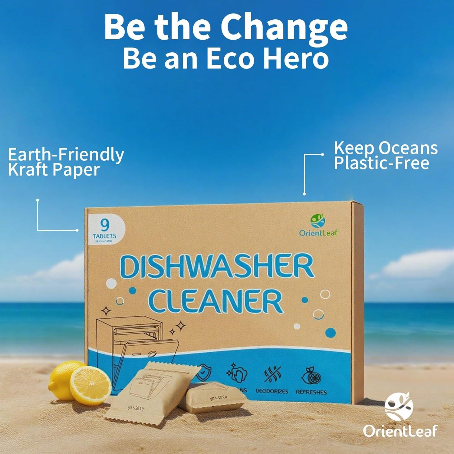 Tabletas de Limpieza para Lavavajillas OrientLeaf 9 Meses Aroma Limón