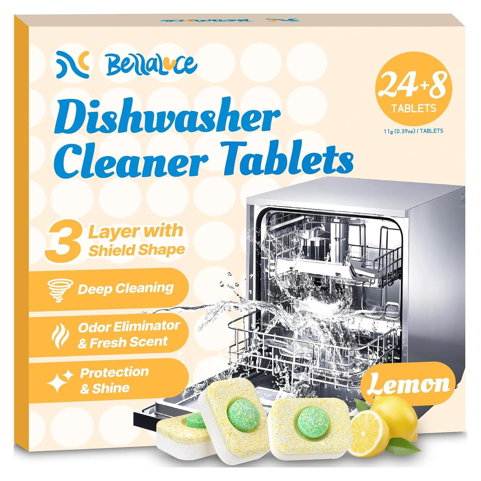 Tabletas Limpiadoras de Lavavajillas 32 Unidades - Aroma a Limón