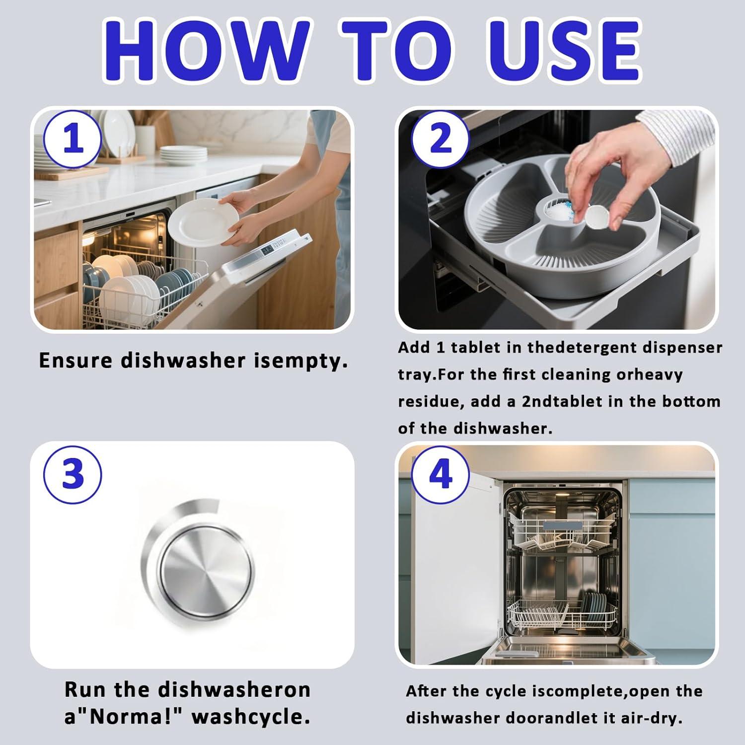 Tabletas Limpiadoras de Lavavajillas HI FINE CARE, 12 Unidades