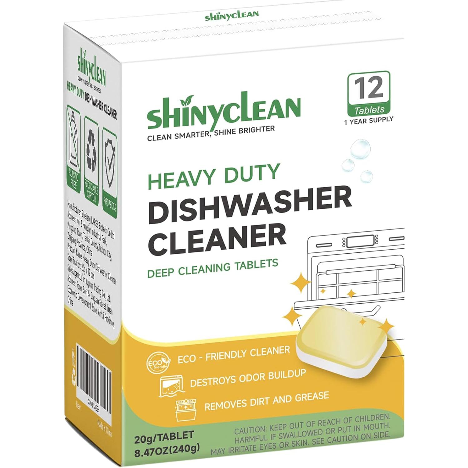 Tabletas Limpiadoras para Lavavajillas ShinyClean 12x20g