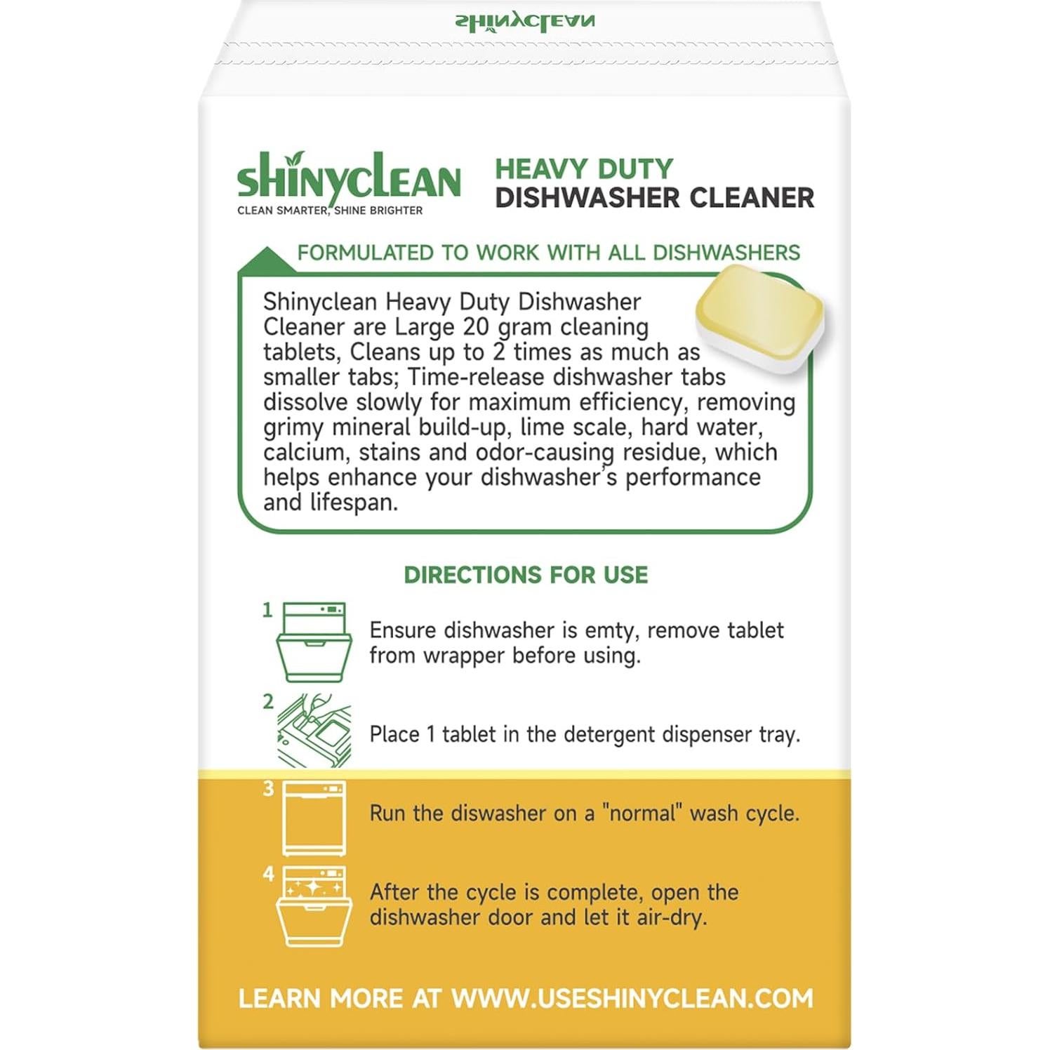 Tabletas Limpiadoras para Lavavajillas ShinyClean 12x20g