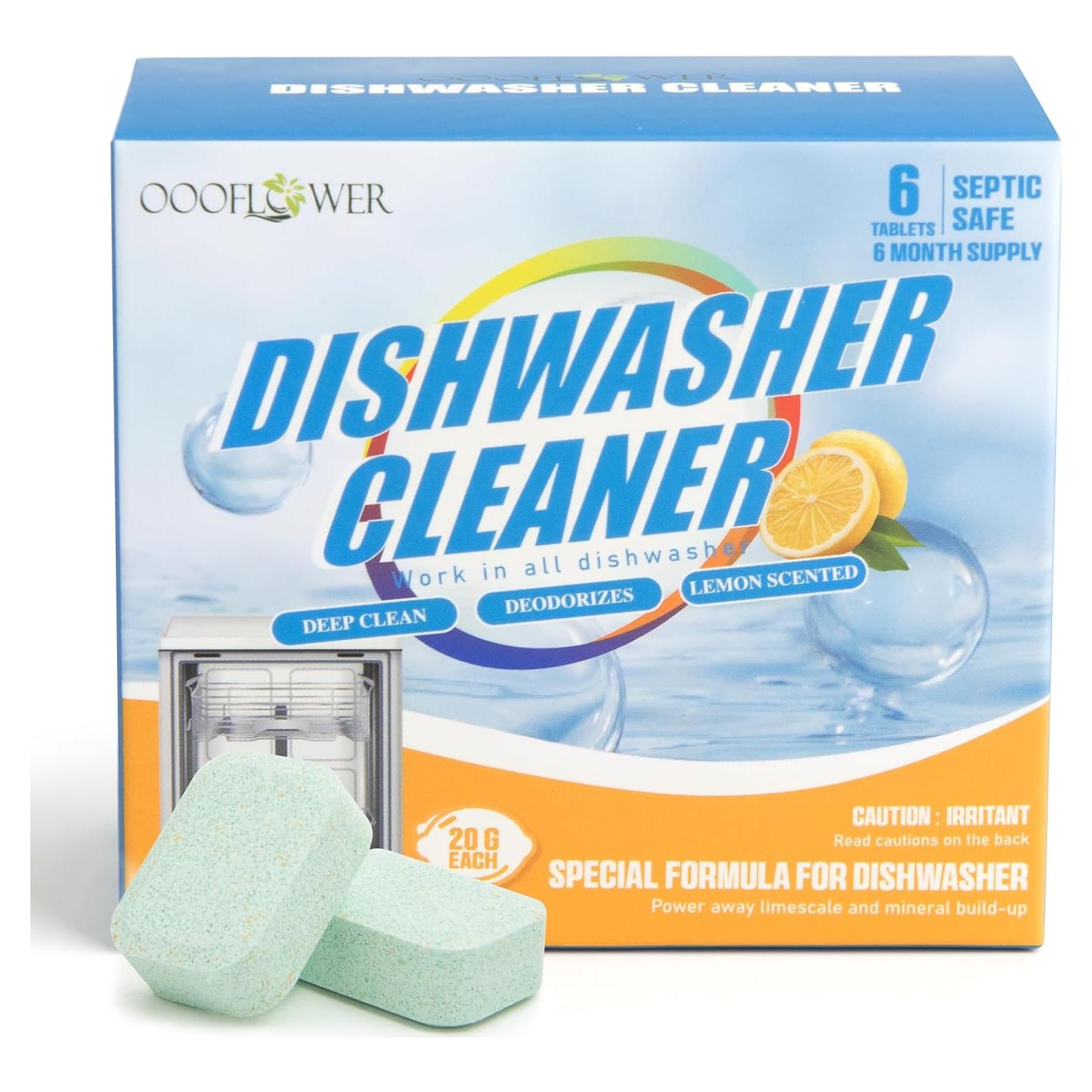 Tabletas limpiadoras para lavavajillas OOOFLOWER 6 piezas 20g