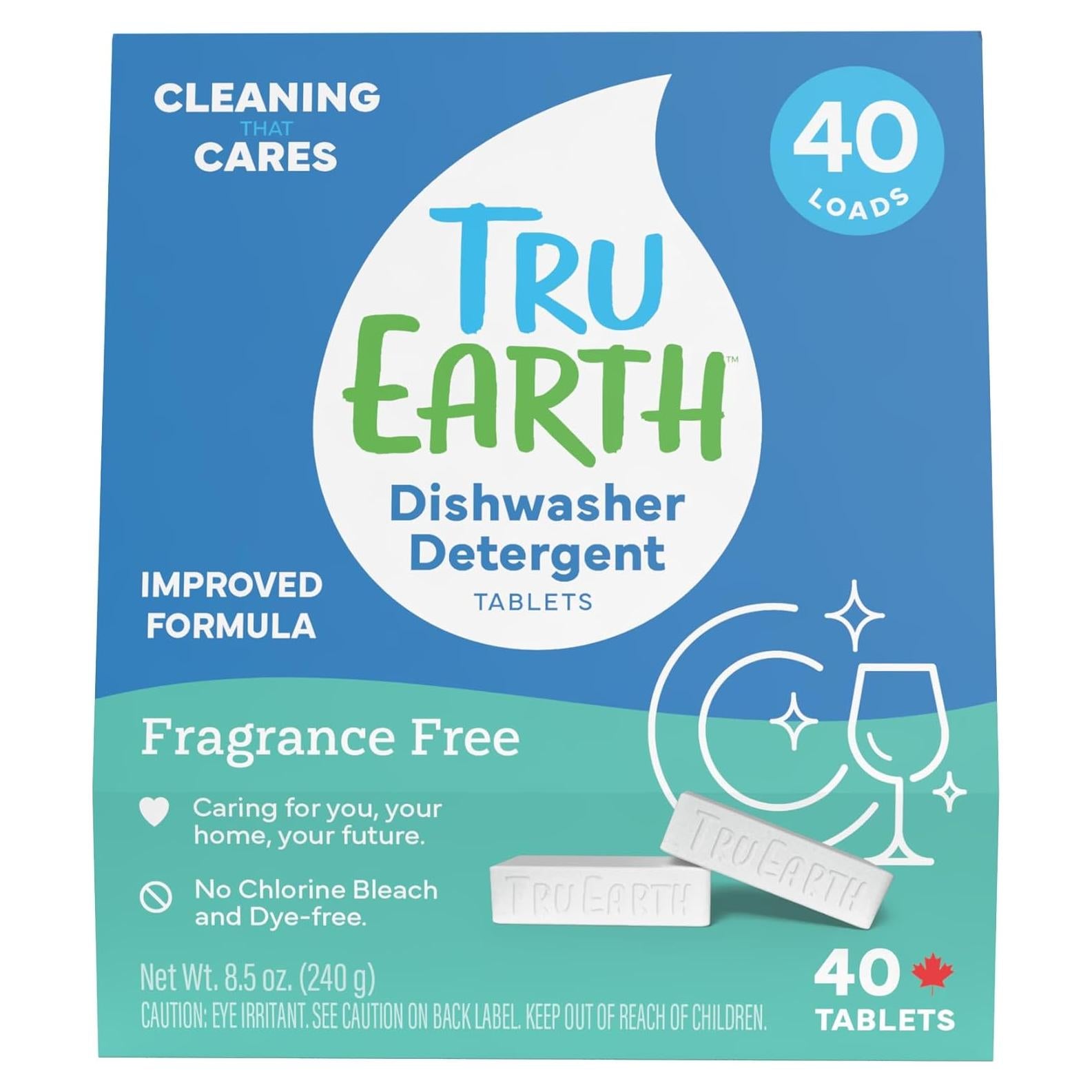 Tabletas de detergente para lavavajillas Tru Earth 40 unidades