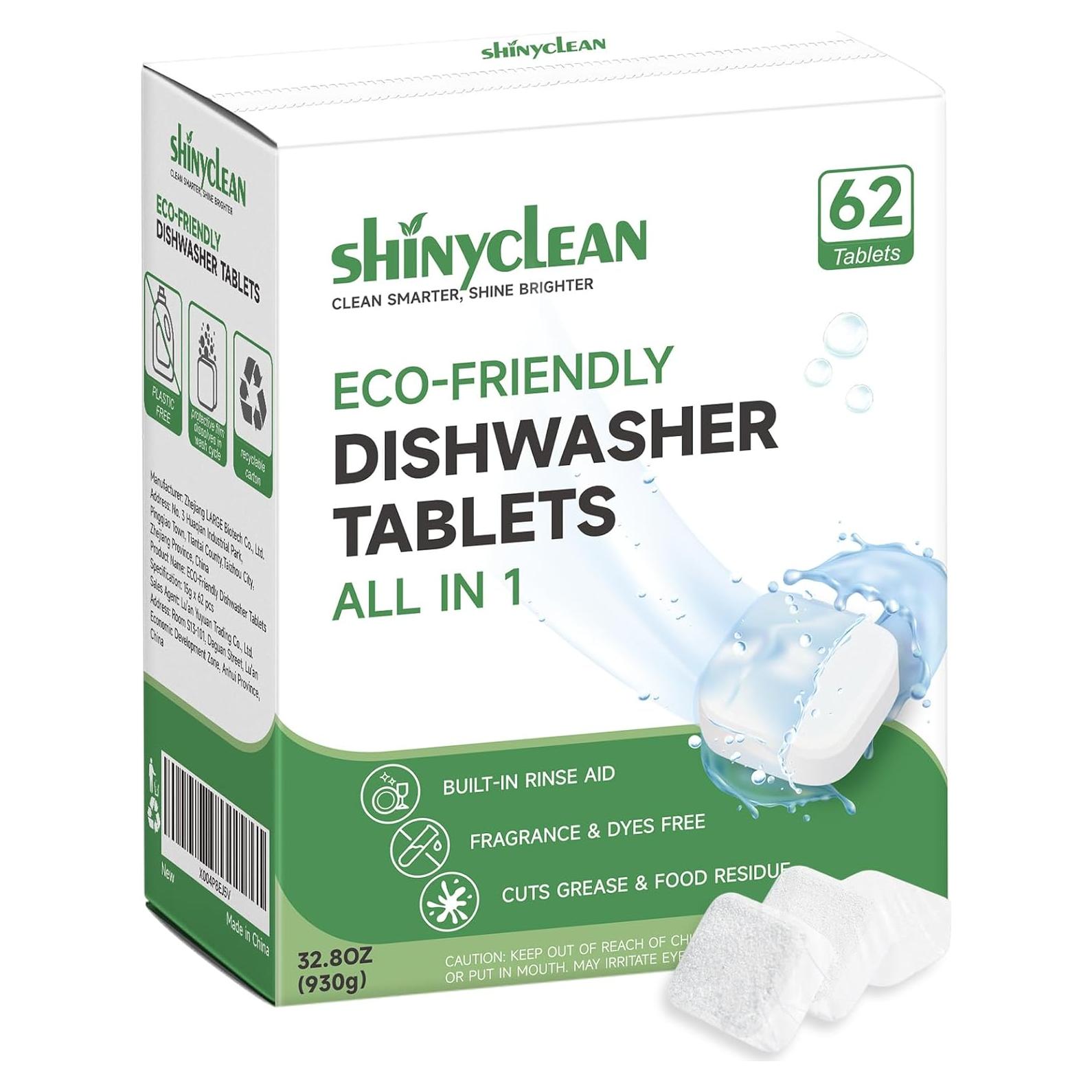 Tabletas de detergente para lavavajillas Shinyclean 62 unidades