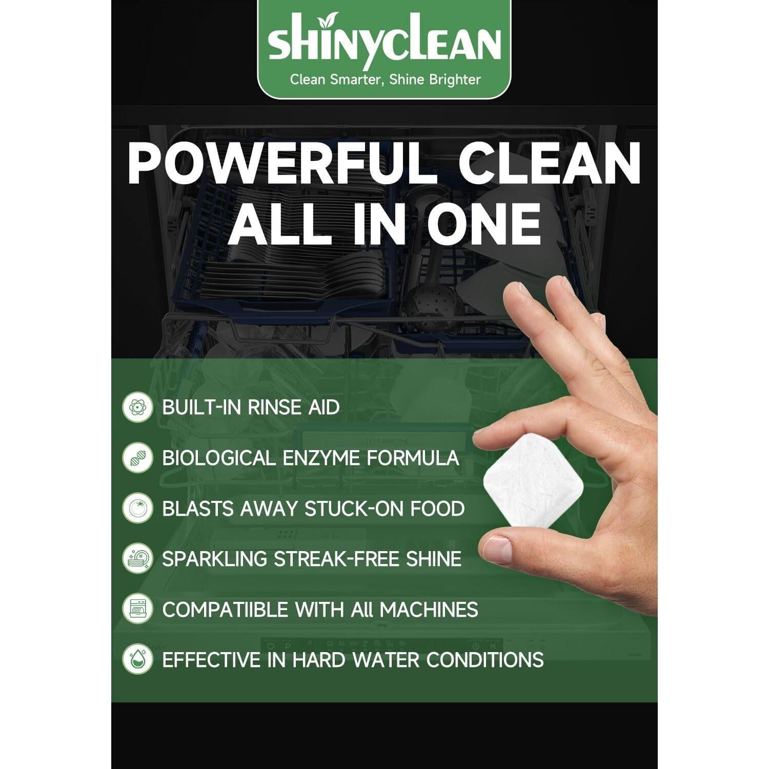 Tabletas de detergente para lavavajillas Shinyclean 62 unidades
